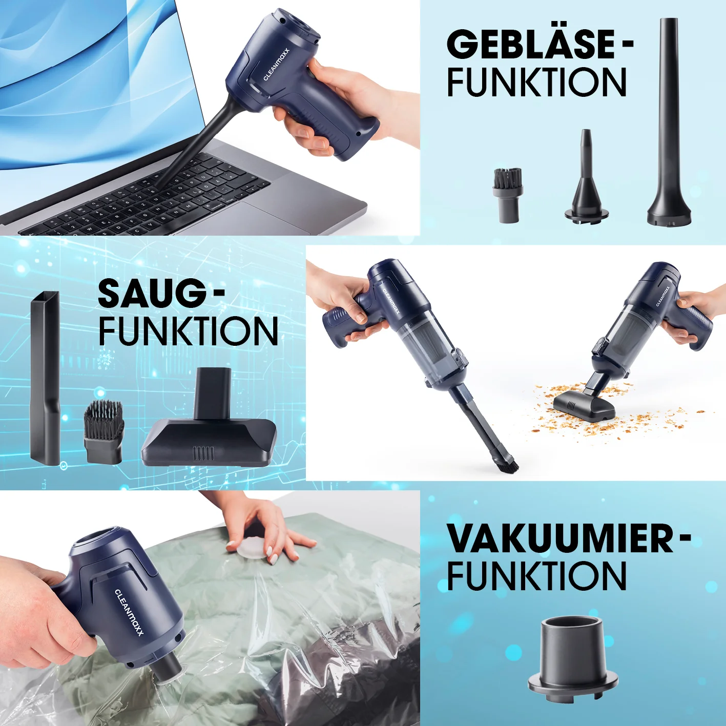 2in1-Akkusauger mit Saug- & Gebläsefunktion - Image 3
