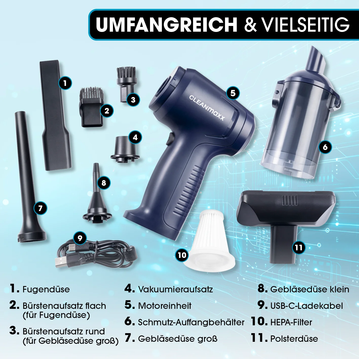 2in1-Akkusauger mit Saug- & Gebläsefunktion - Image 8