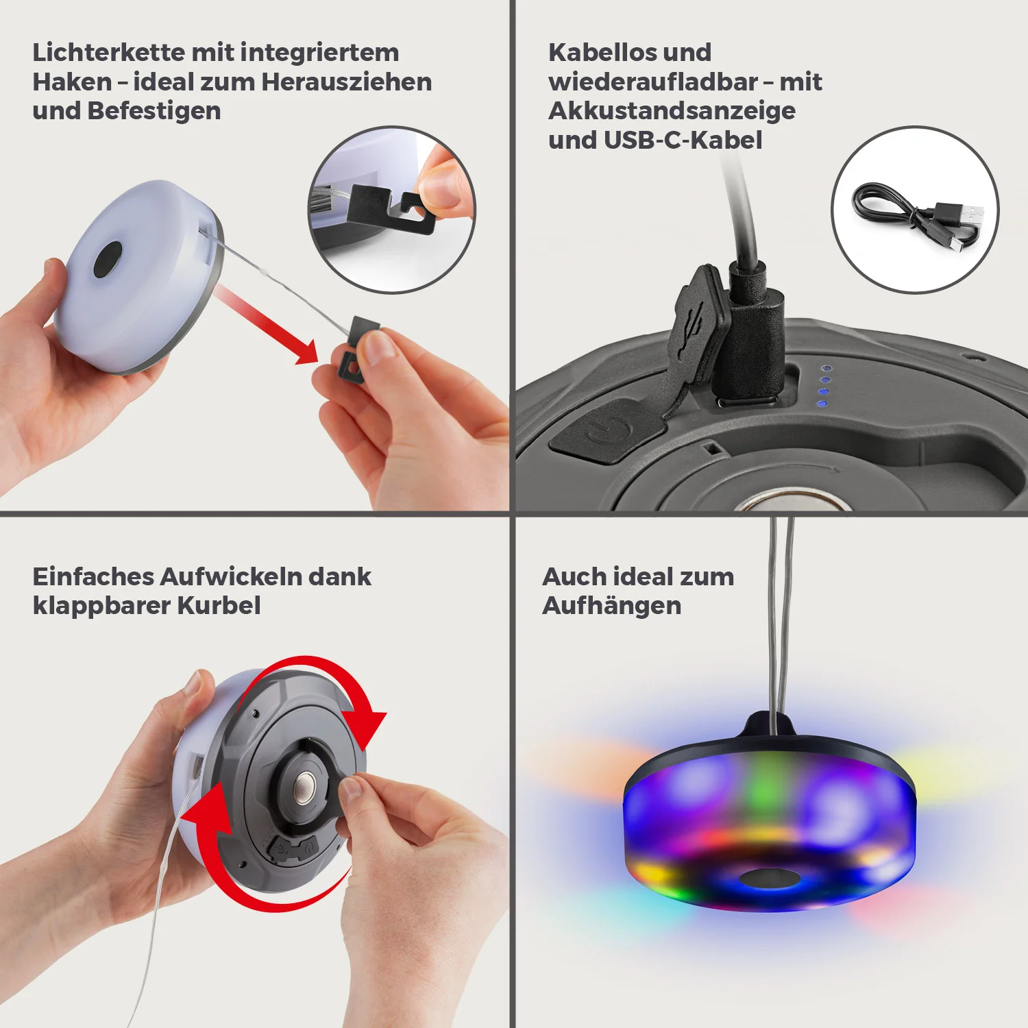 2in1-Outdoor-Beleuchtung - Lampe & Lichterkette in einem - Image 5