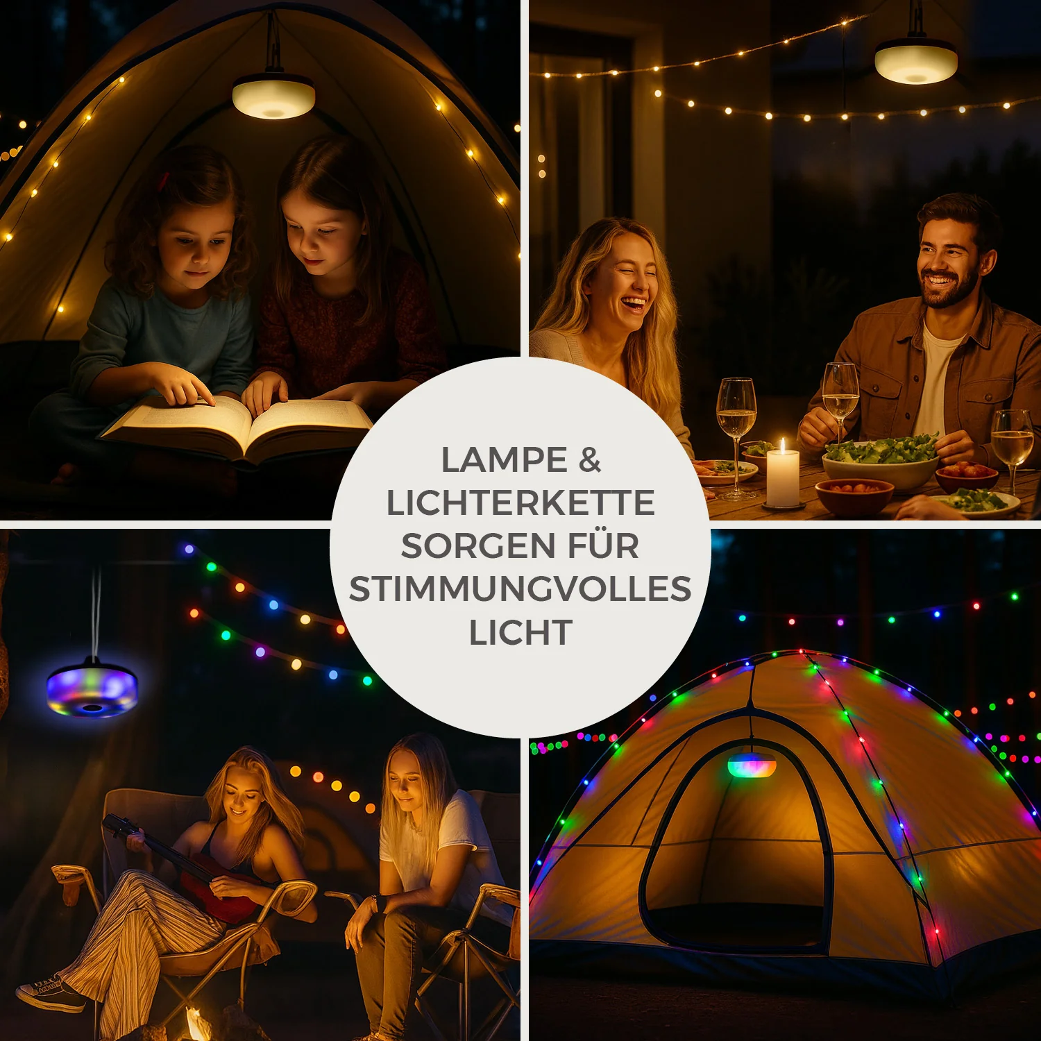 2in1-Outdoor-Beleuchtung - Lampe & Lichterkette in einem - Image 6