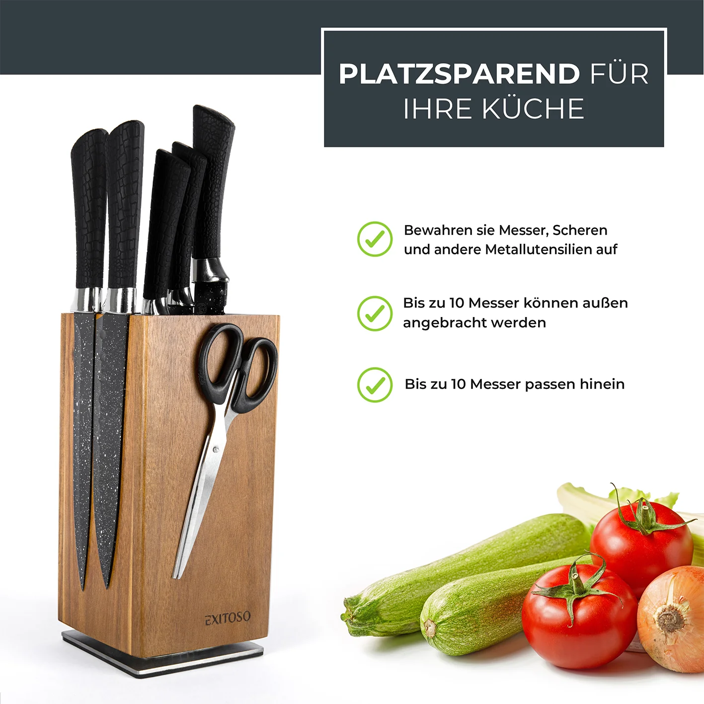 360°-Messerblock - Akazie - für max. 20 Messer - Image 4