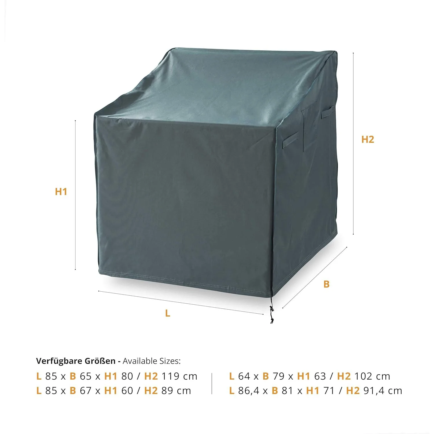 Abdeckung für Patio Stühle - 84,9 x 66,8 x 88,9 cm - Grün/Grau - Image 2