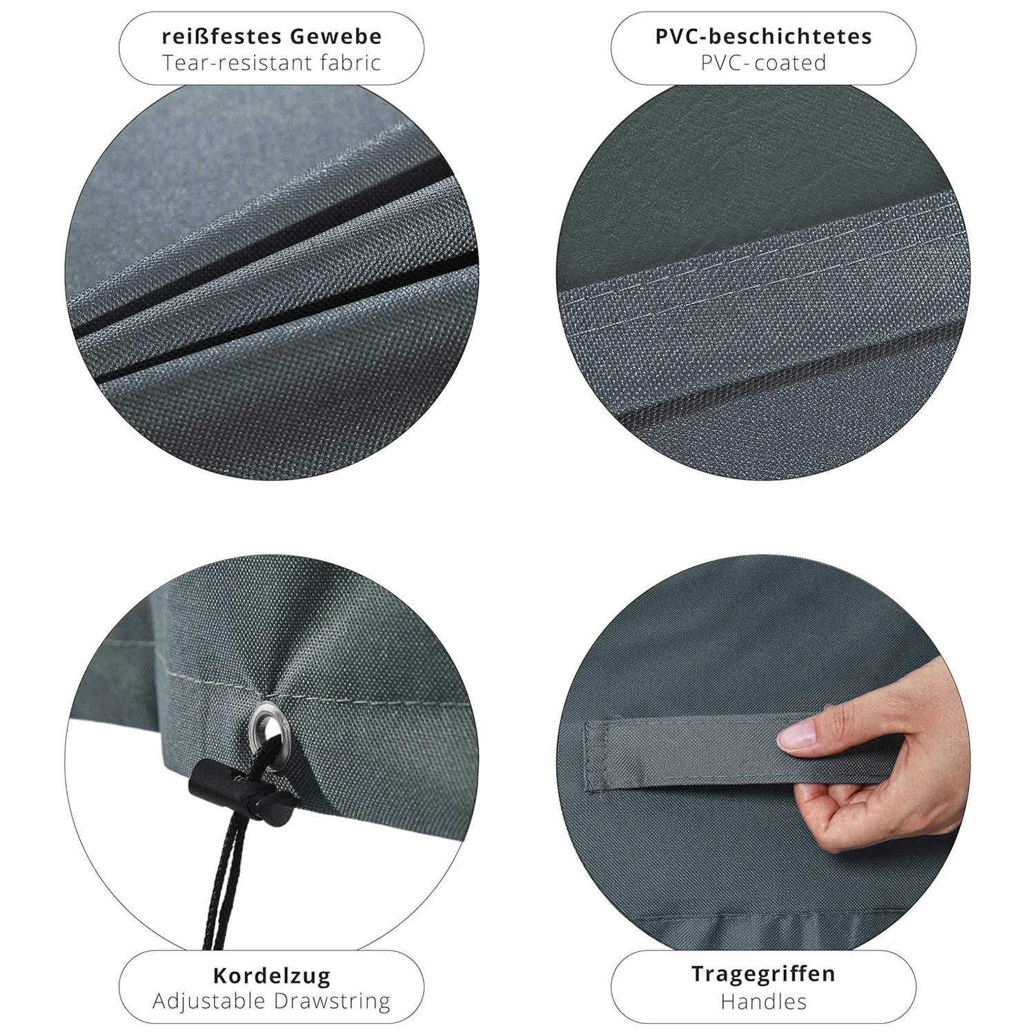 Abdeckung für Patio Stühle - 84,9 x 66,8 x 88,9 cm - Grün/Grau - Image 7