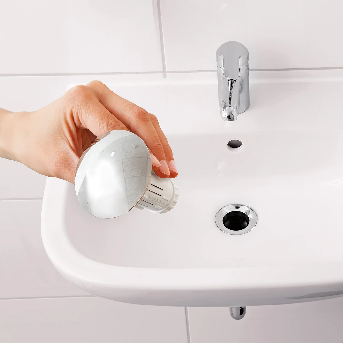 Abfluss-Fee Waschbecken - 1x Verschlussstopfen & 9x Duftstein Zitrone/Apfel - Image 5