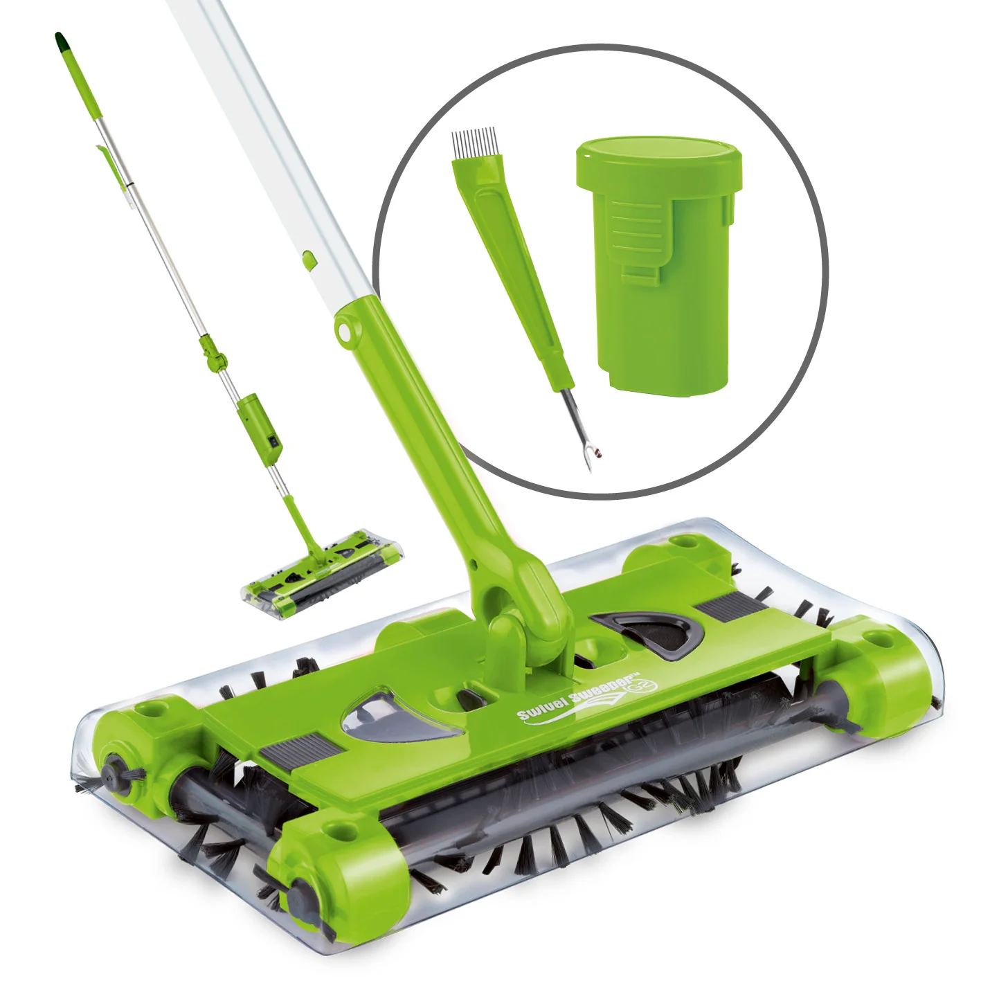 Akku-Besen Swivel Sweeper G2 + Ersatz-Akku - limegreen