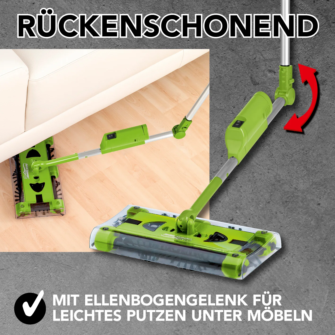 Swivel Sweeper G 2 Akkubesen kabellos - Limegreen - Image 4