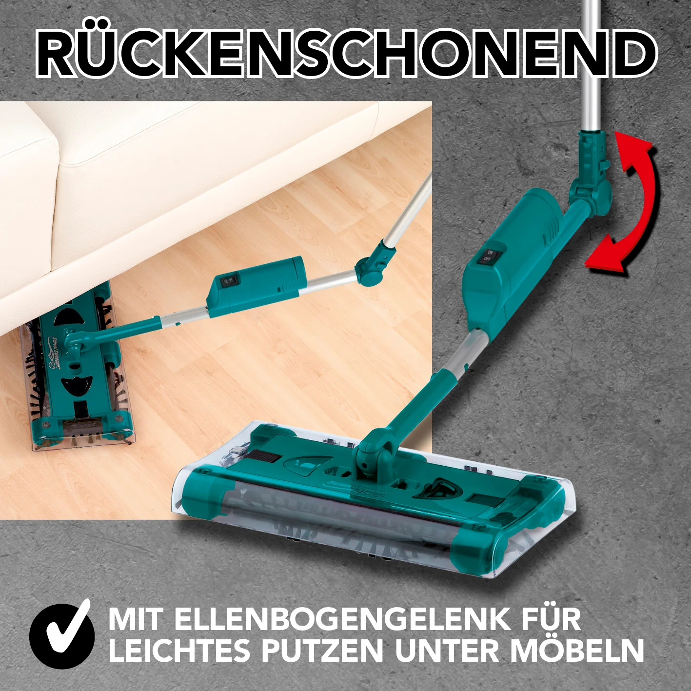 Swivel Sweeper G 2 Akkubesen kabellos - Smaragd - Image 4
