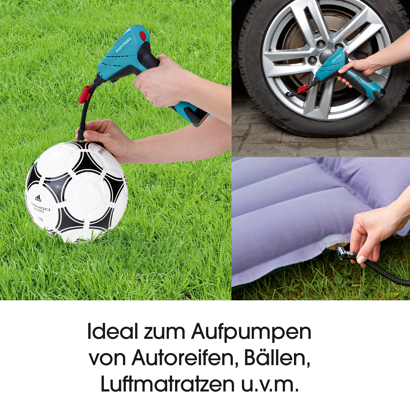 Akku-Handkompressor mit LED-Beleuchtung - blau/schwarz - Image 8