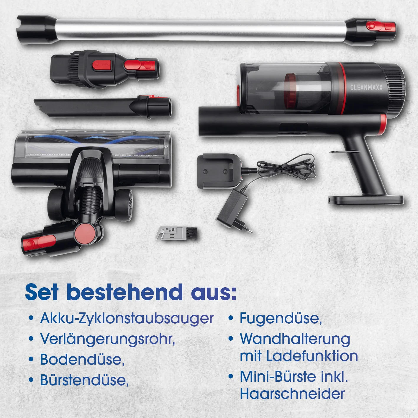 Akku-Zyklon-Staubsauger 22,2V - schwarz/rot - Image 9