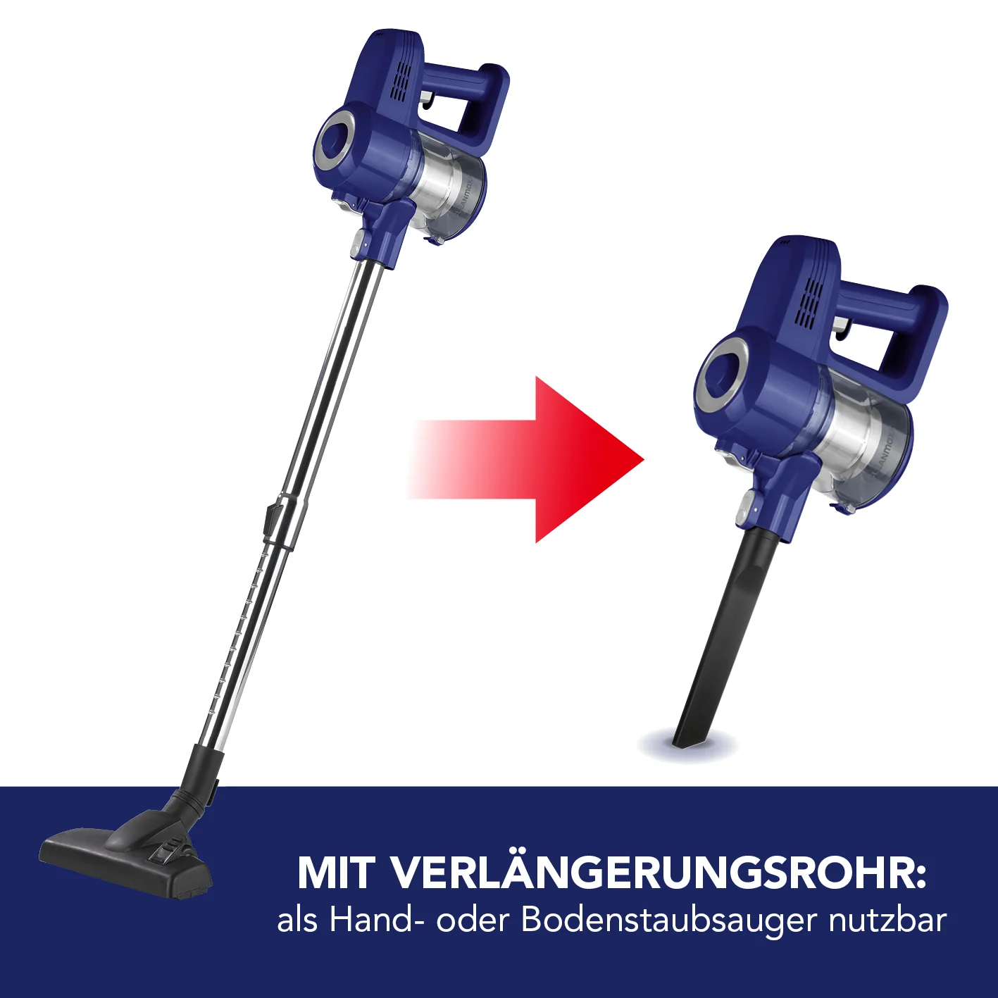 Akku-Zyklon-Staubsauger - blau/silber - Image 4