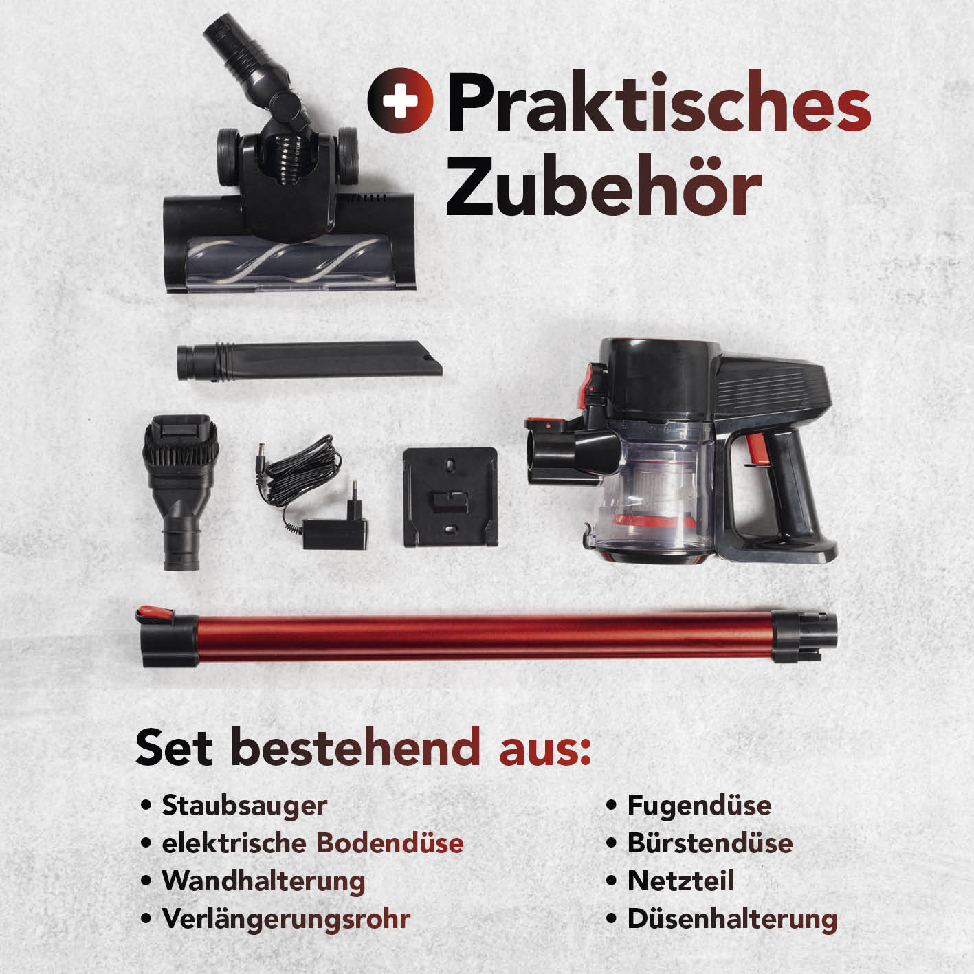 Akku-Zyklon-Staubsauger mit elektr. Bodendüse - Image 8