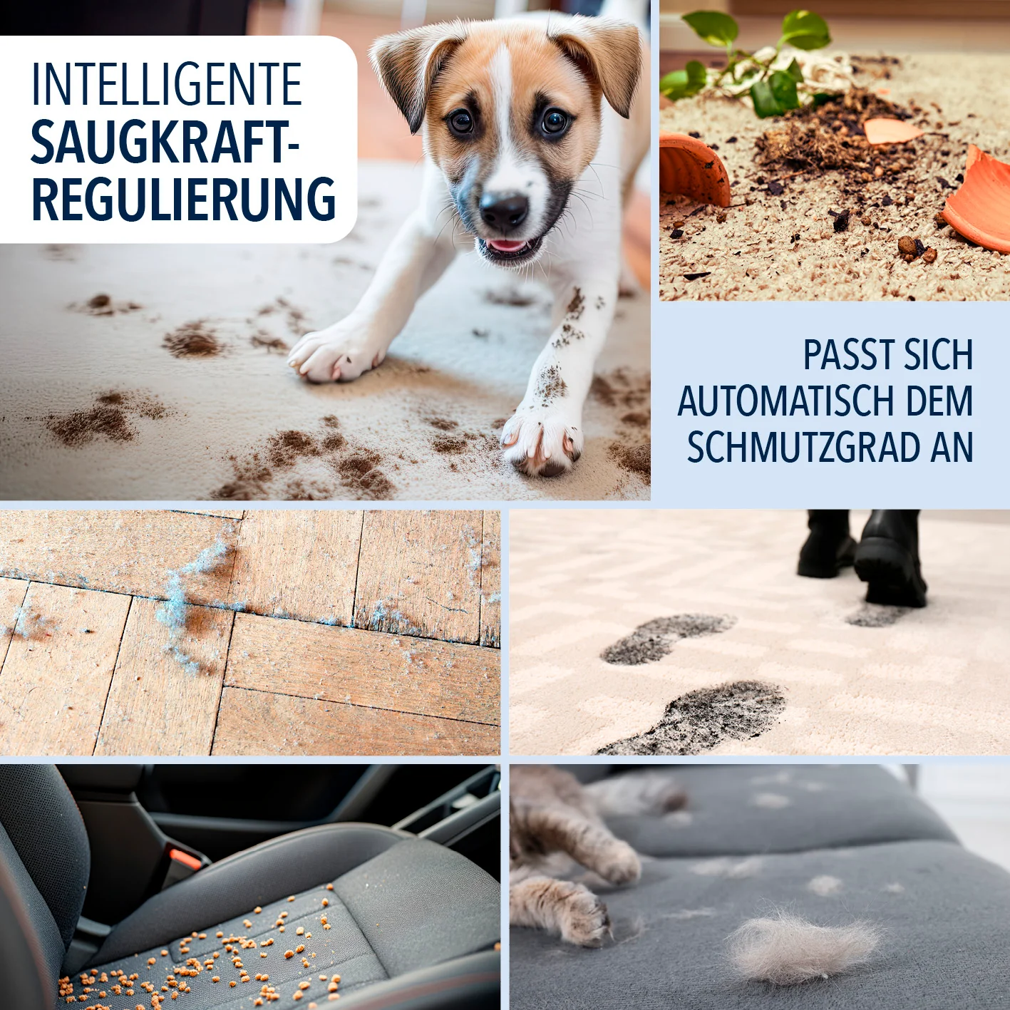 AeroTech 500 Staubsauger mit Absaugstation – Grau-Blau - Image 5