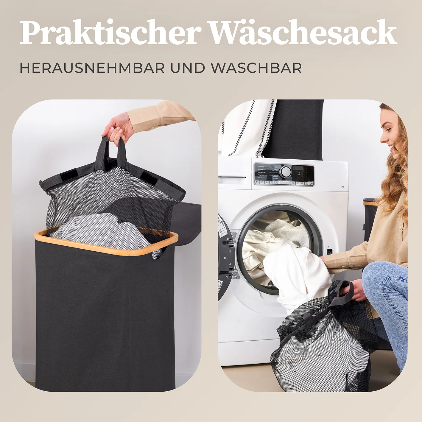 Aufbewahrungskorb "Adrian" 100 l mit Deckel - Dunkelgrau - Image 6