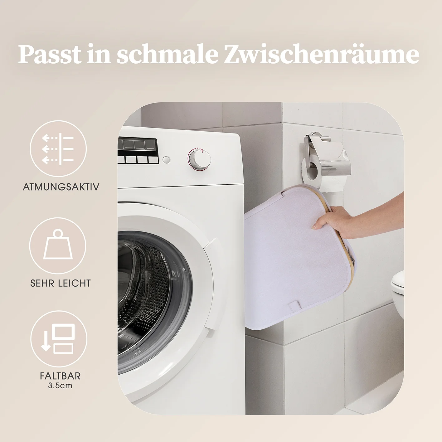 Aufbewahrungskorb "Adrian" 40 l mit Deckel - Beige - Image 2