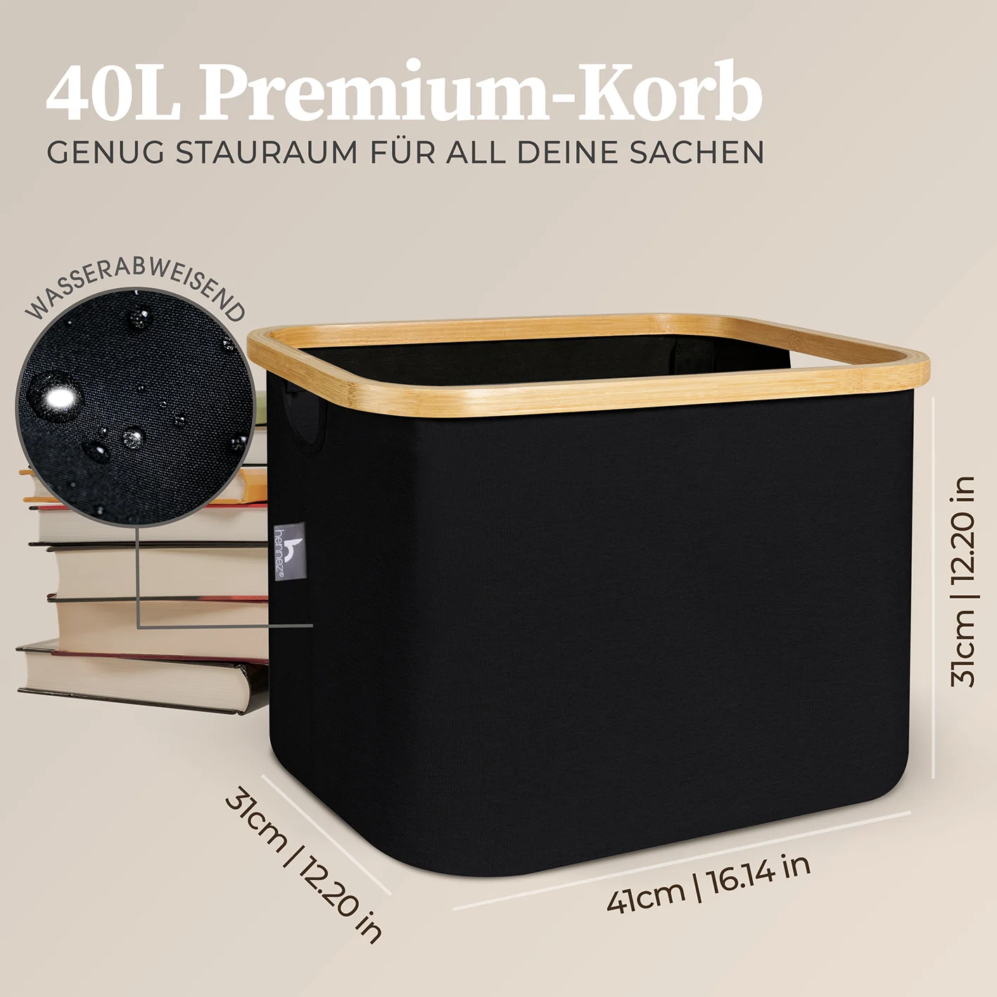 Aufbewahrungskorb "Adrian" 40 l - Schwarz - Image 3