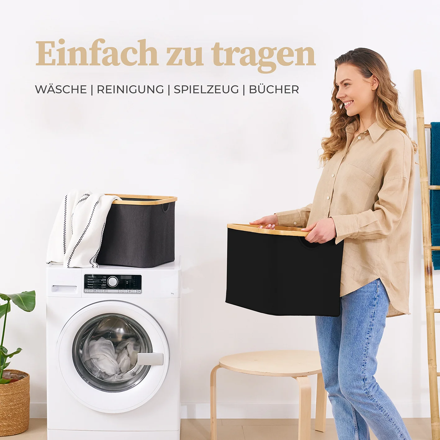 Aufbewahrungskorb "Adrian" 40 l - Schwarz - Image 8