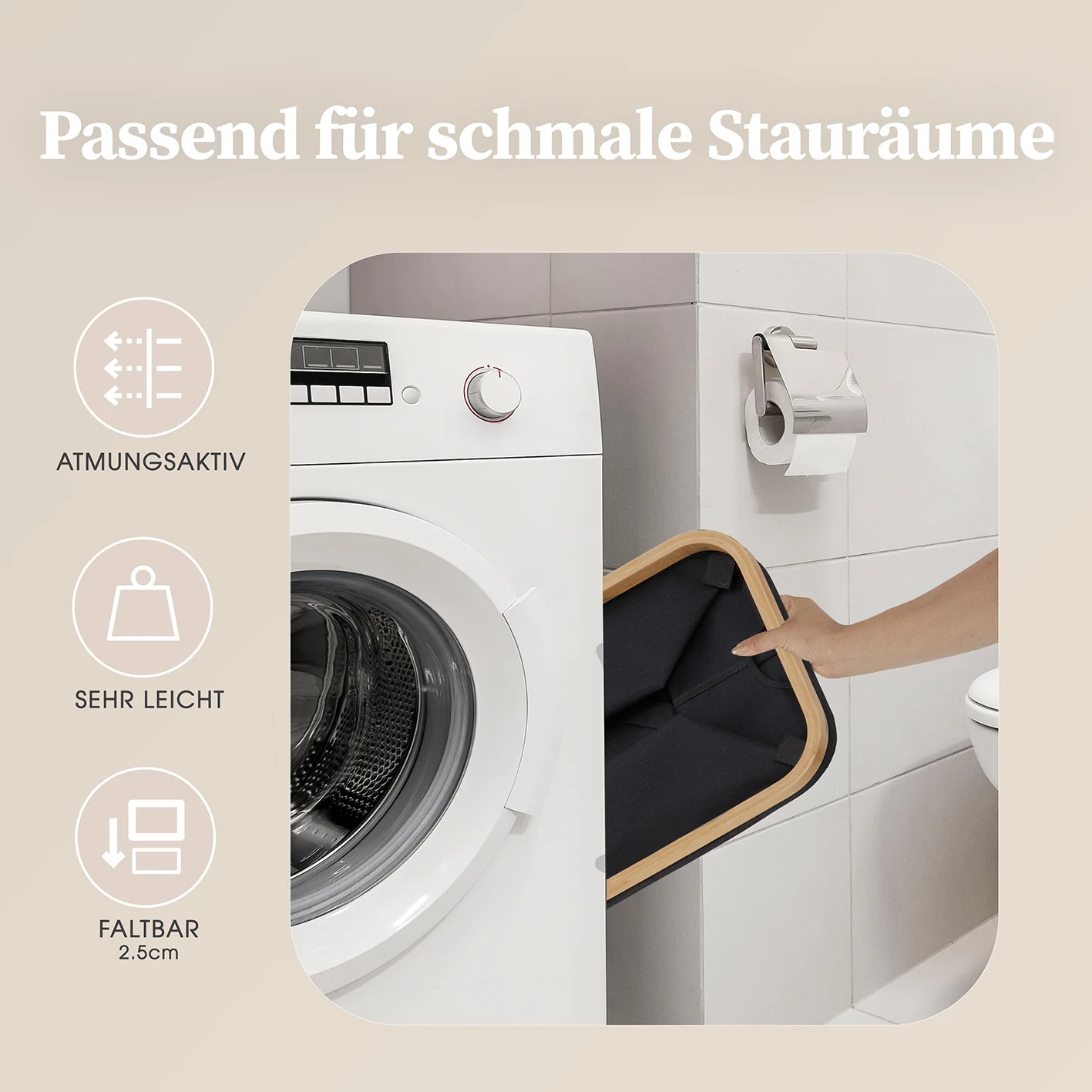 Aufbewahrungskorb "Adrian" 60 l - Schwarz - Image 6