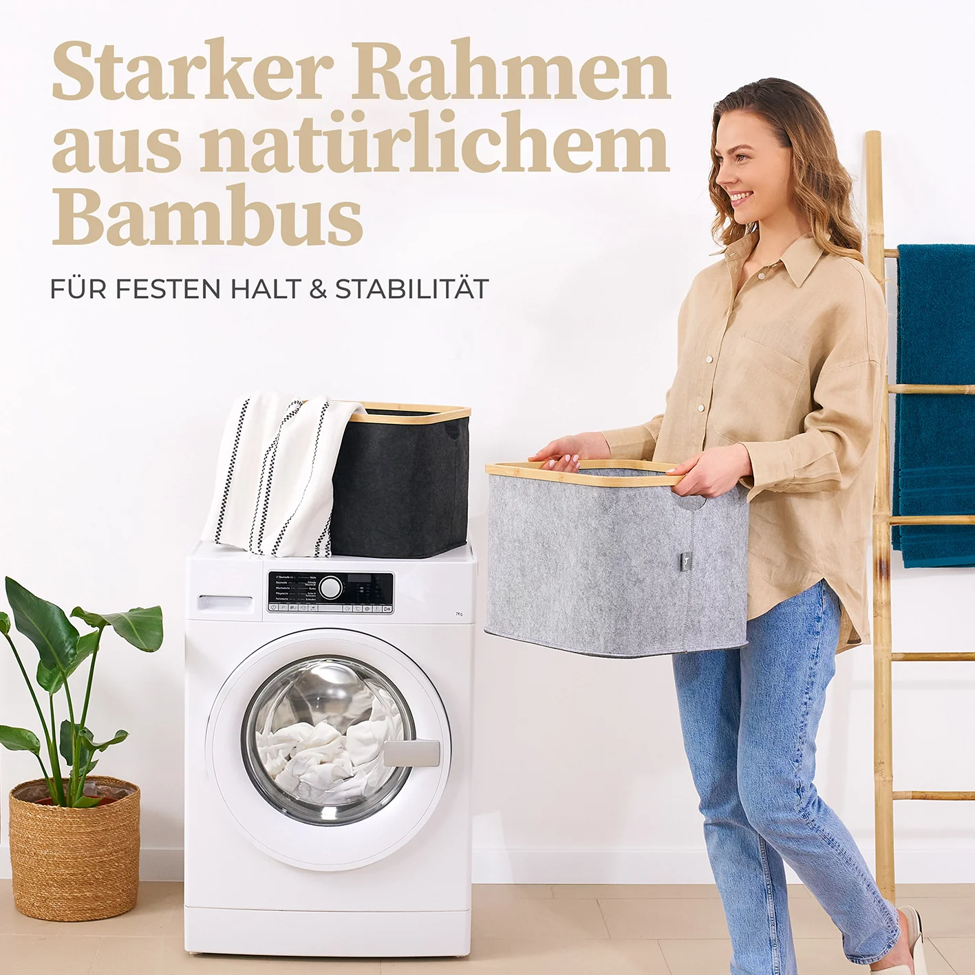 Aufbewahrungskorb "Laura" 40 l - Anthrazit - Image 6