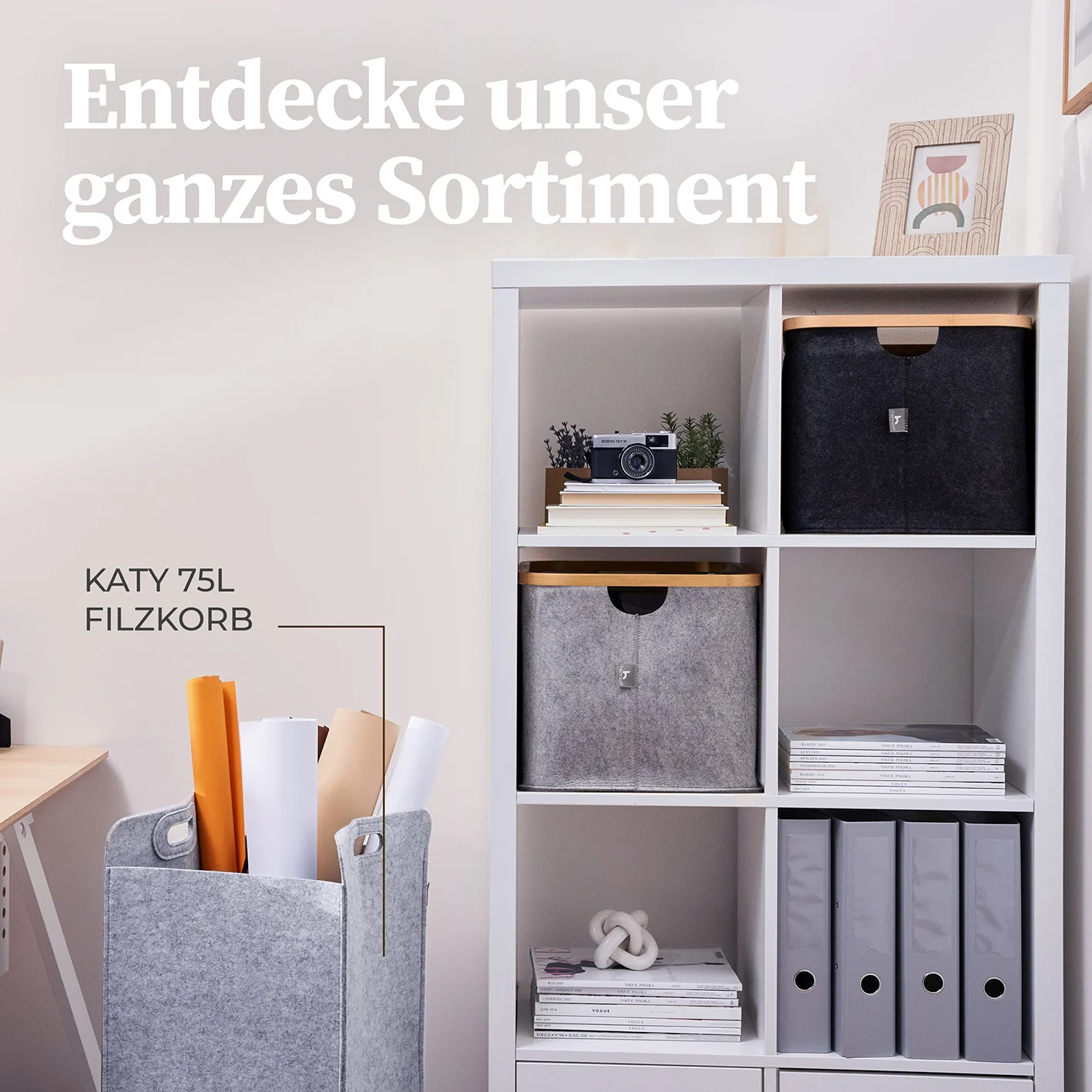 Aufbewahrungskorb "Laura" 40 l - Anthrazit - Image 8