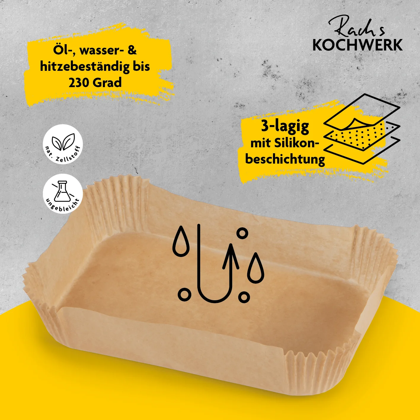 Backpapierschalen für Heißluftfritteusen 2er-Set (4,5 & 9 Liter) mit 2 Rezeptideen - 100 Stück - Image 6