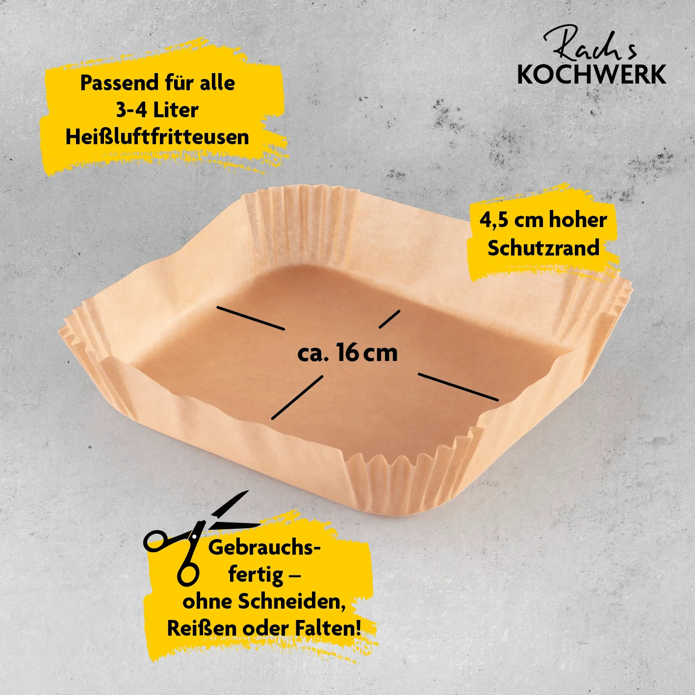 Backpapier Schalen für Heißluft-Fritteusen - 100er-Set - Image 2