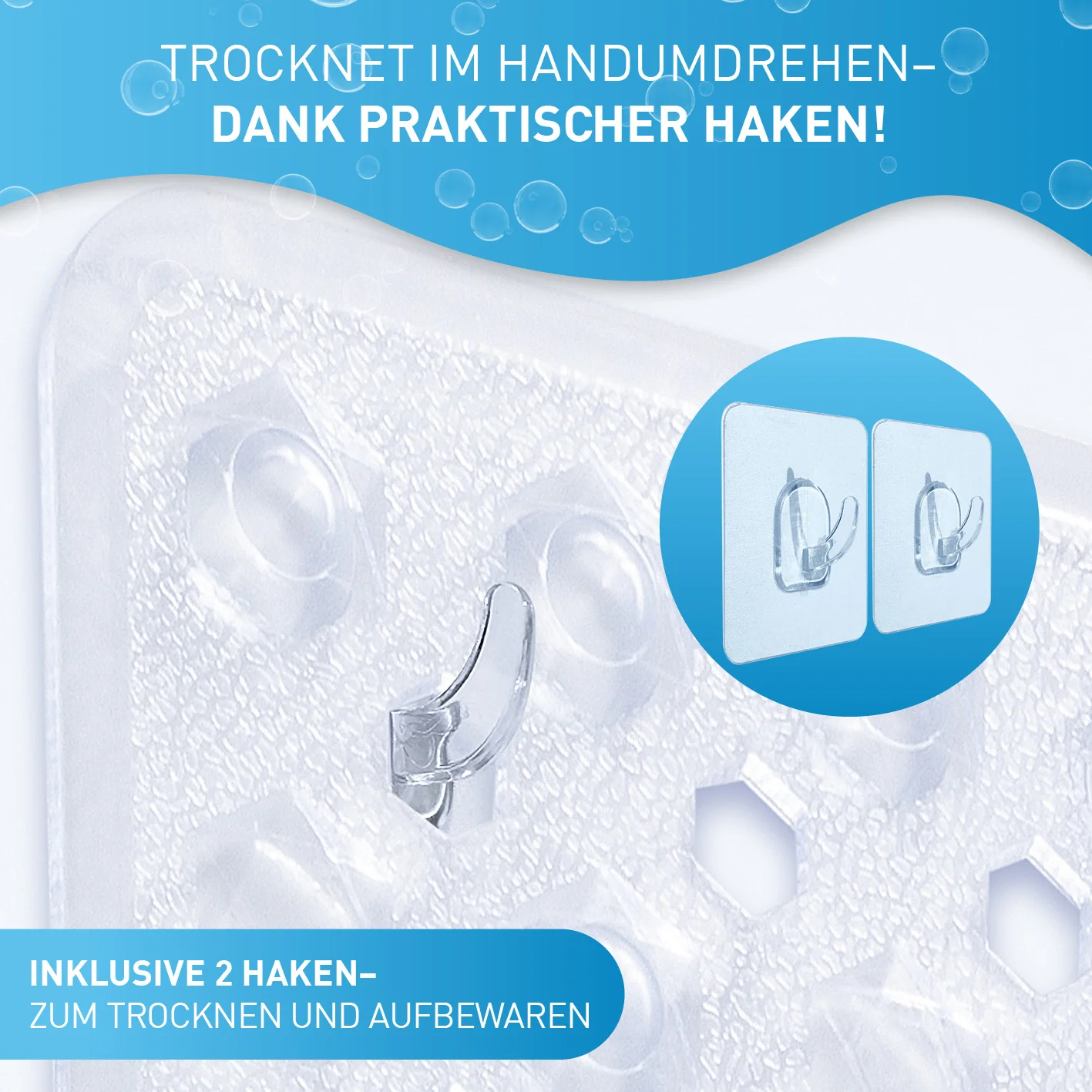 Badewannenmatte 88 x 40 cm – Transparent - Image 6