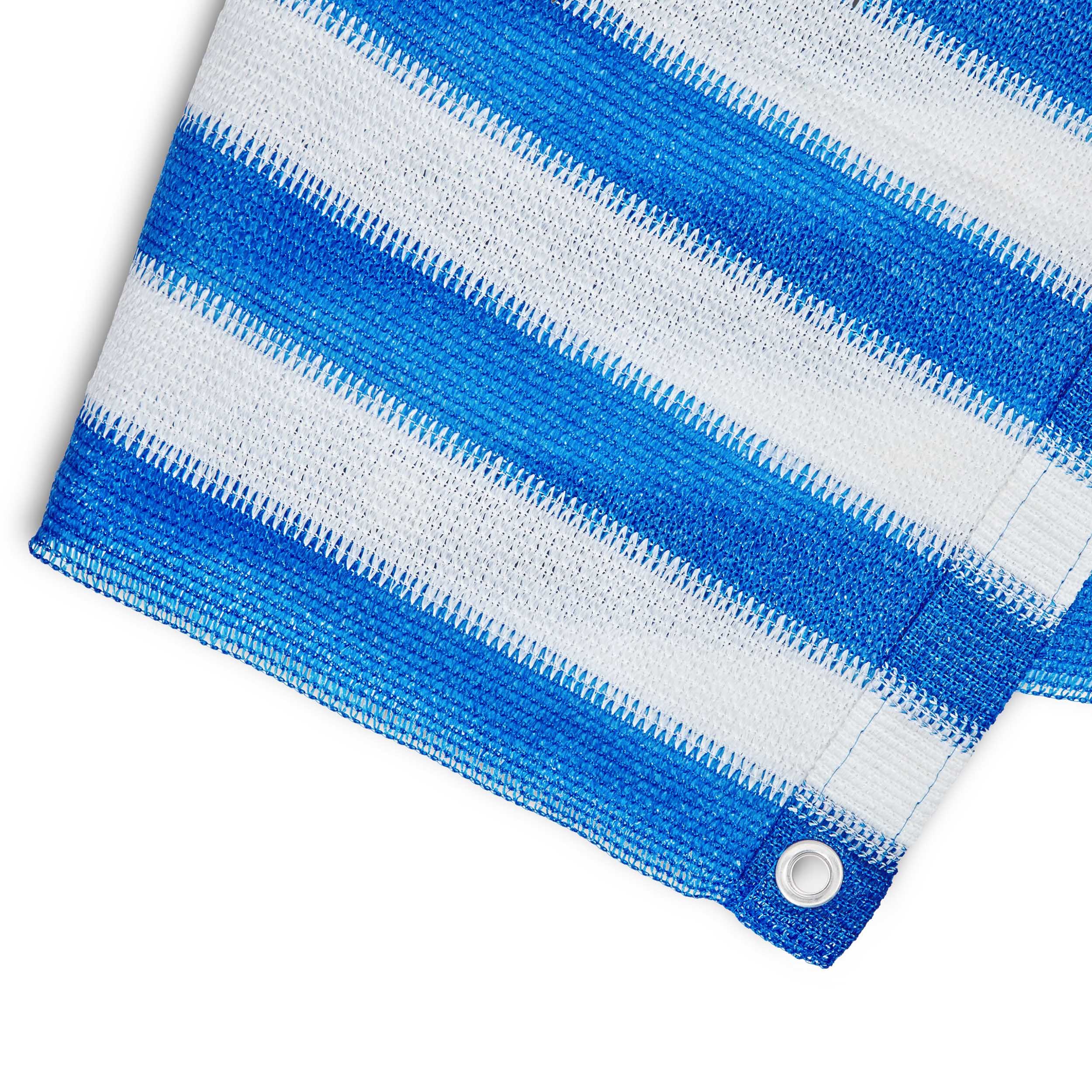 Balkonsichtschutz inkl. Befestigungsseil - 0,9 x 5 m - Blau/Weiß - Image 6