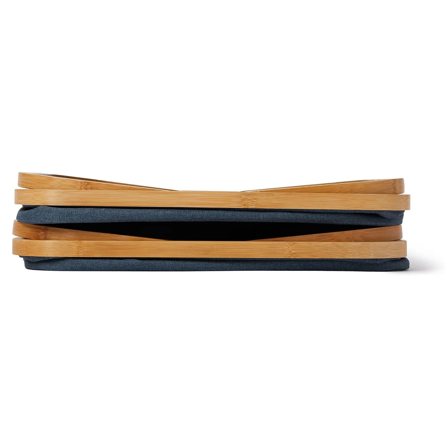 Bambus-Rahmen-Aufbewahrungskorb - 2er-Set - Blau - Image 6