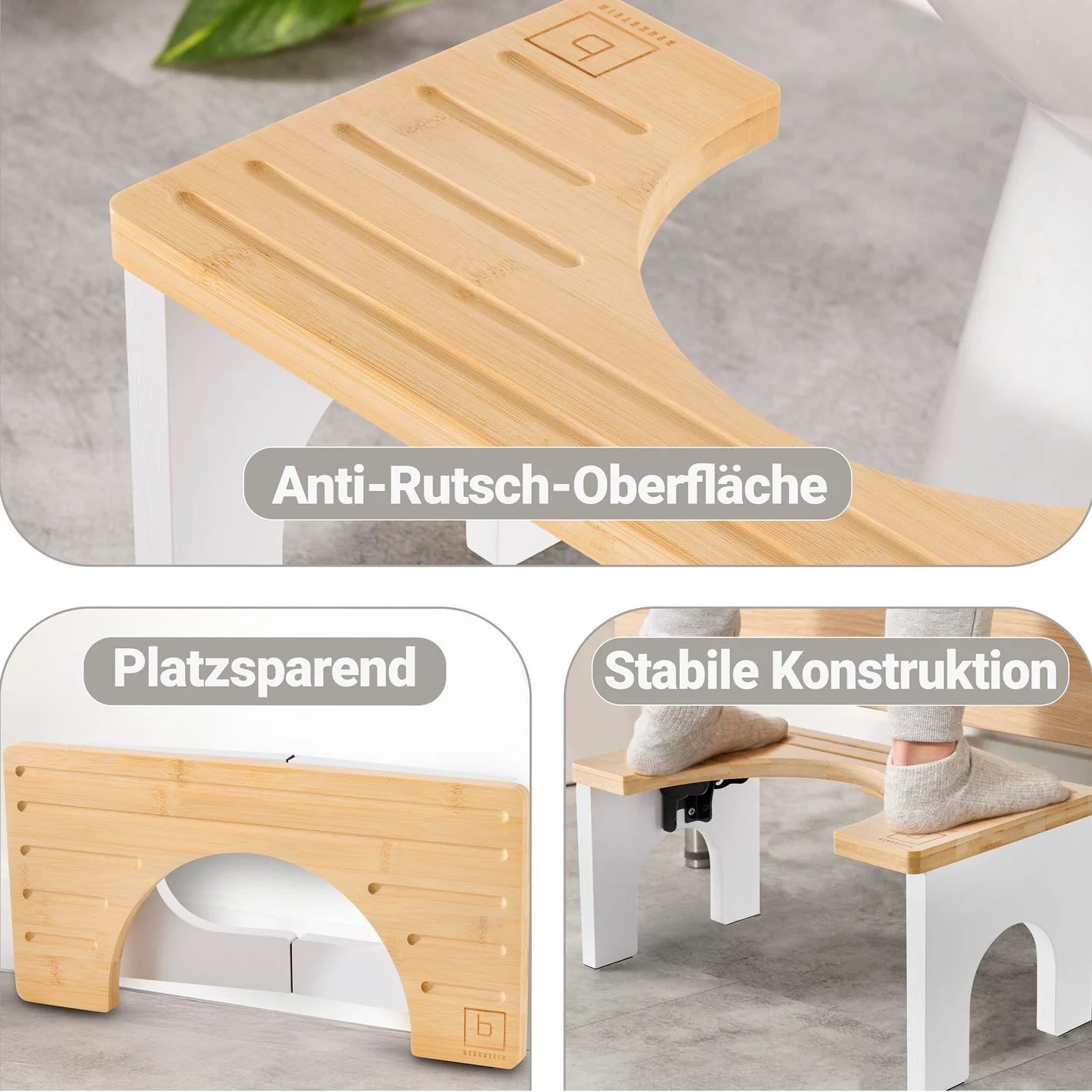 Bambus-Toilettenhocker - Image 3