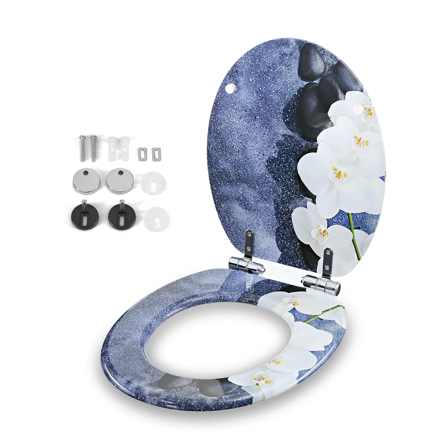 Toilettendeckel - oval - Absenkautomatik - Dunkelgrau - Image 3