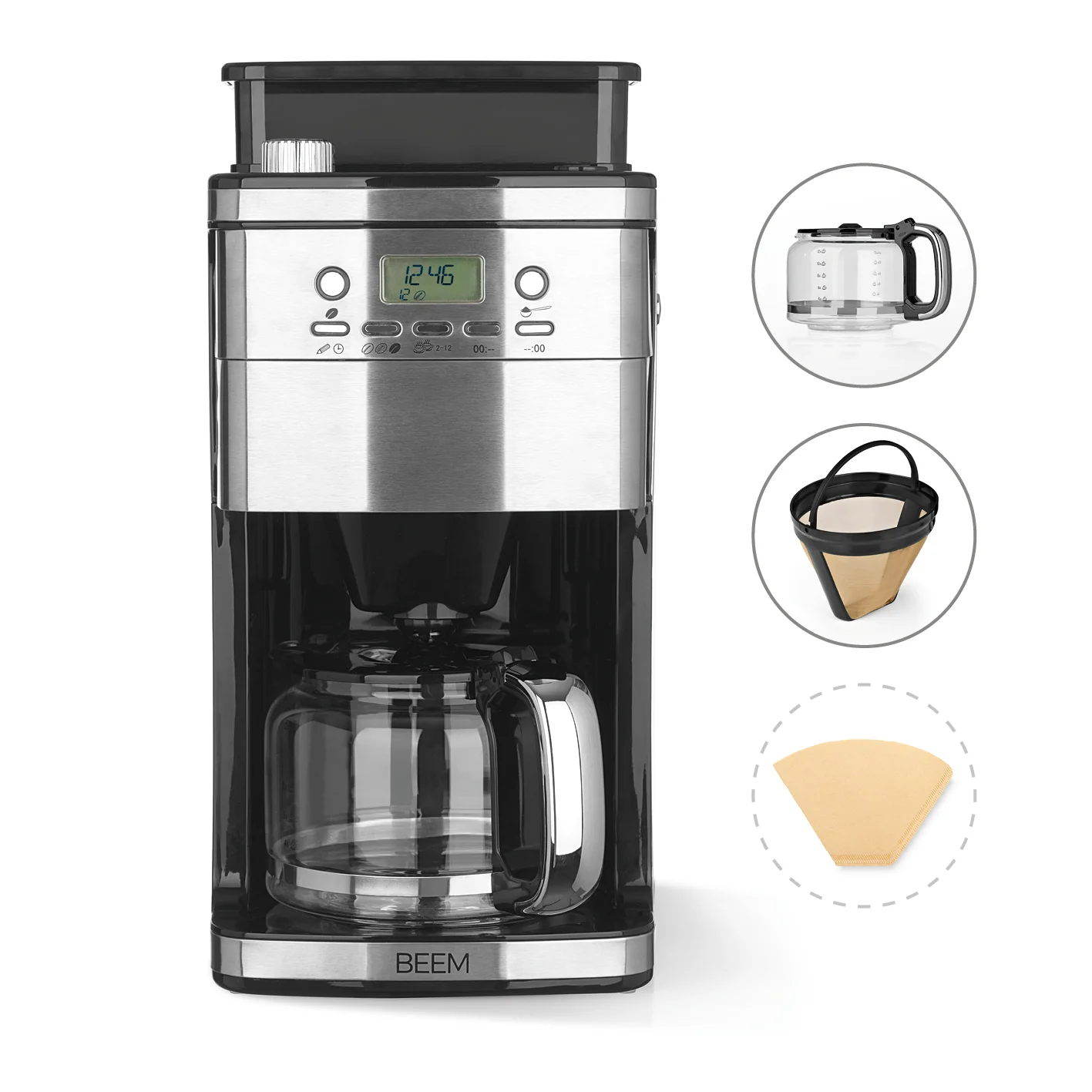 FRESH-AROMA-PERFECT SUPERIOR Filterkaffeemaschine mit Mahlwerk - Glas - Image 3