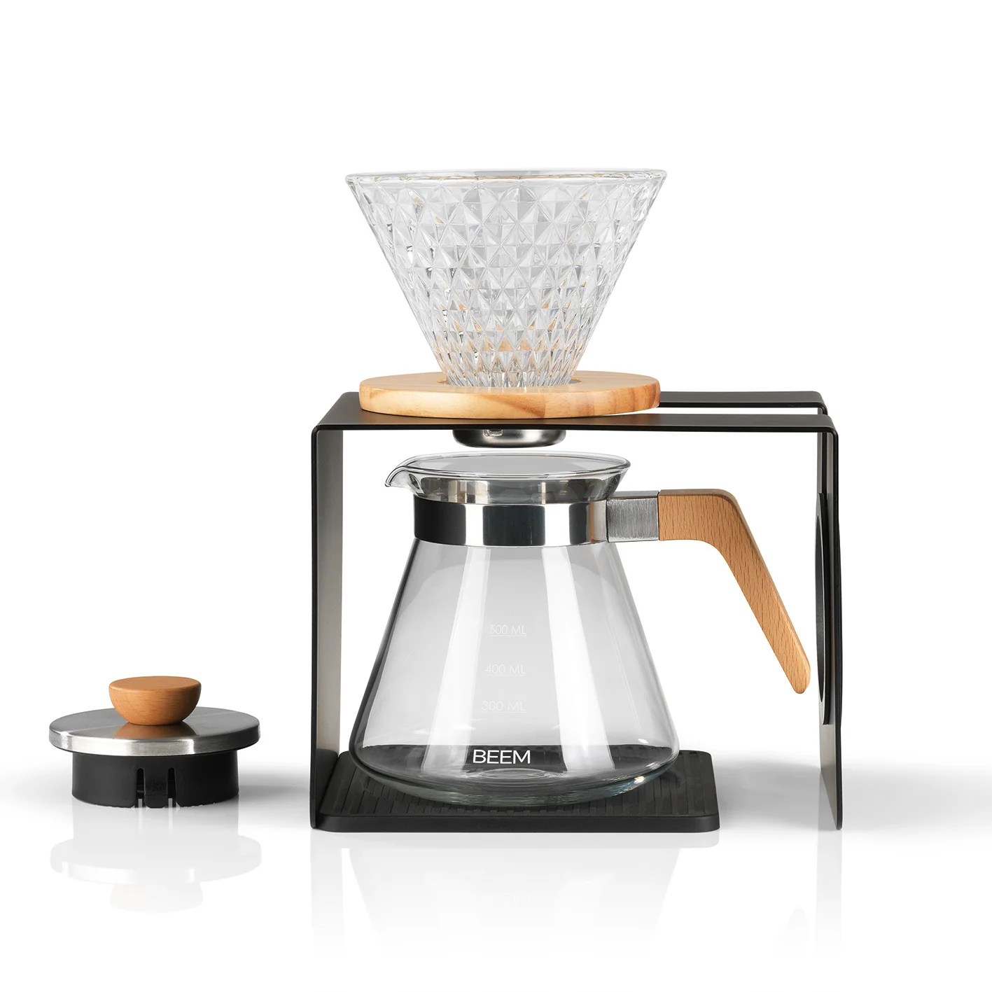 Kaffeebereiter Set Pour Over - 4-tlg. - 600 ml - schwarz/Edelstahl - Image 3
