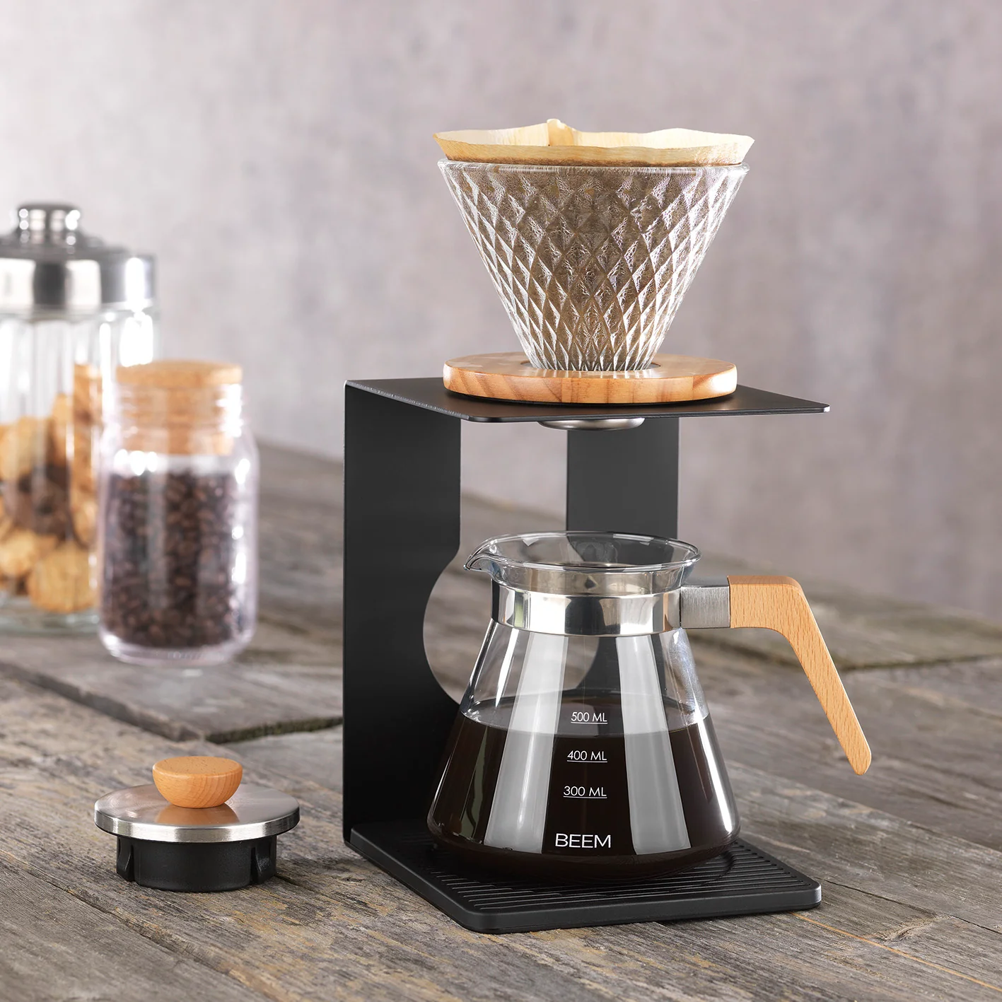 Kaffeebereiter Set Pour Over - 4-tlg. - 600 ml - schwarz/Edelstahl - Image 4