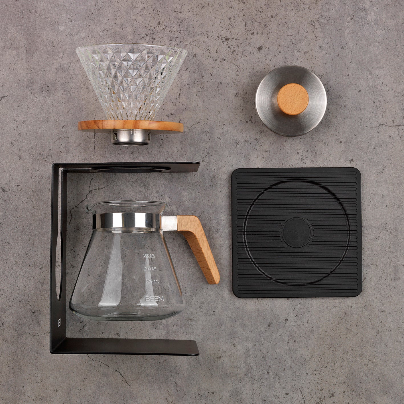 Kaffeebereiter Set Pour Over - 4-tlg. - 600 ml - schwarz/Edelstahl - Image 5