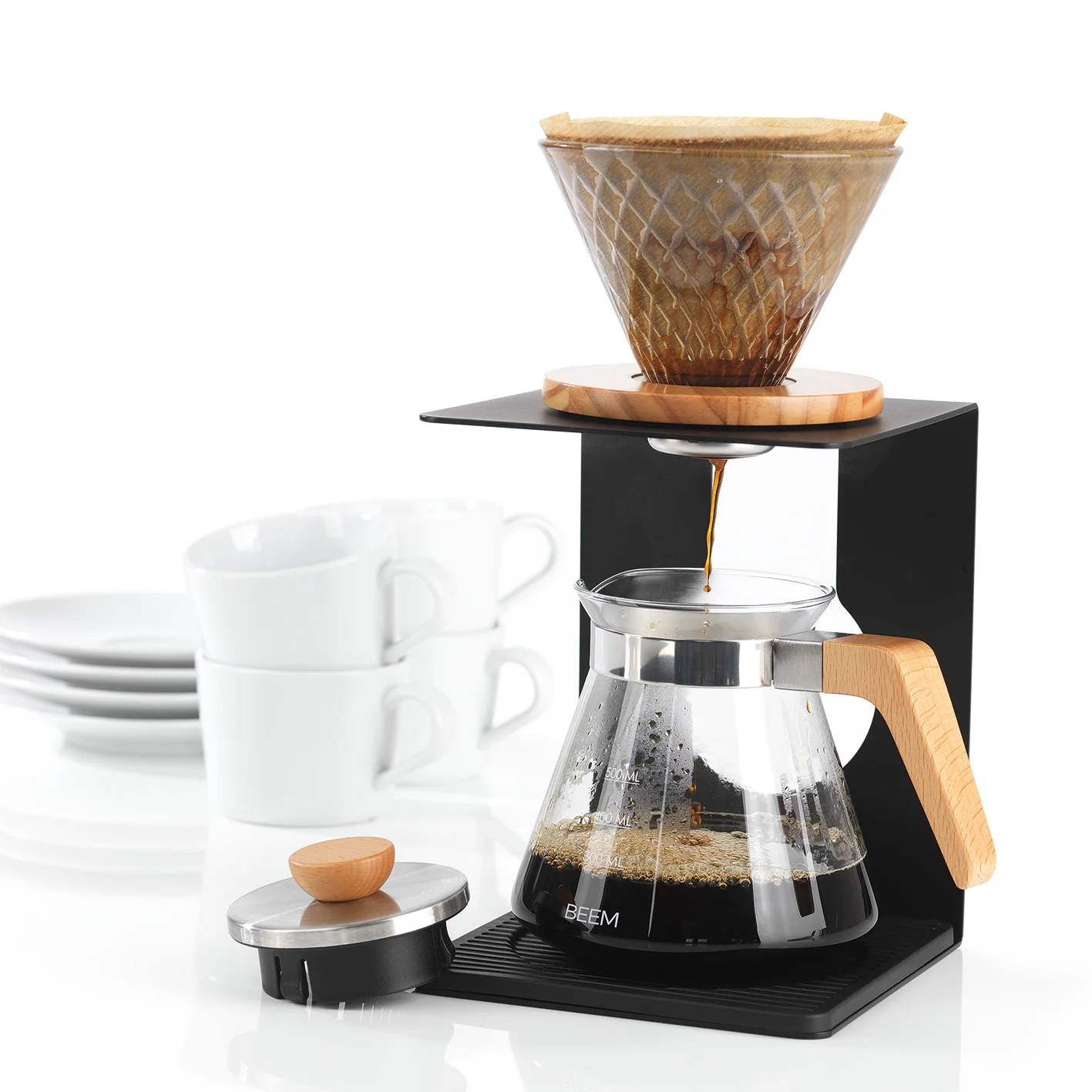 Kaffeebereiter Set Pour Over - 4-tlg. - 600 ml - schwarz/Edelstahl - Image 6