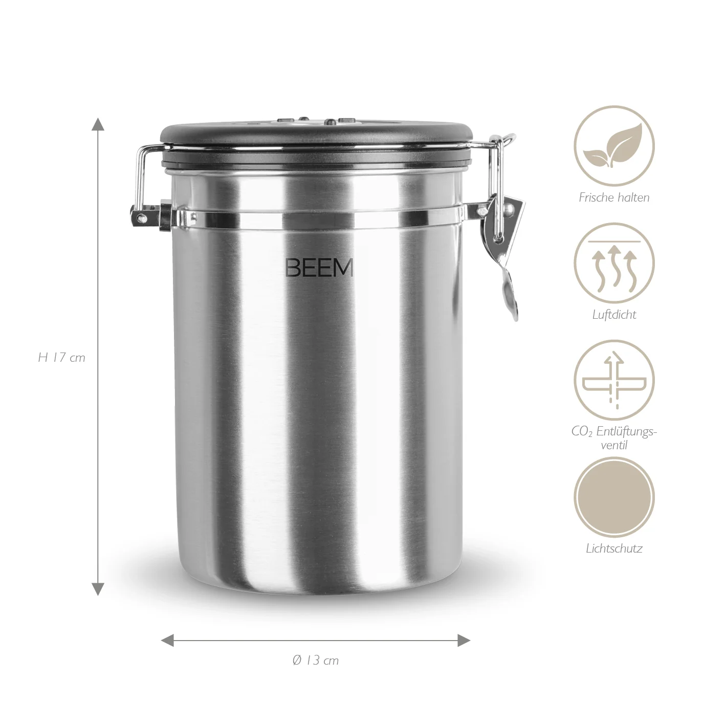 KAFFEEDOSE Vorratsdose mit Dosierlöffel - 1,9 l - 3er-Set - Image 4