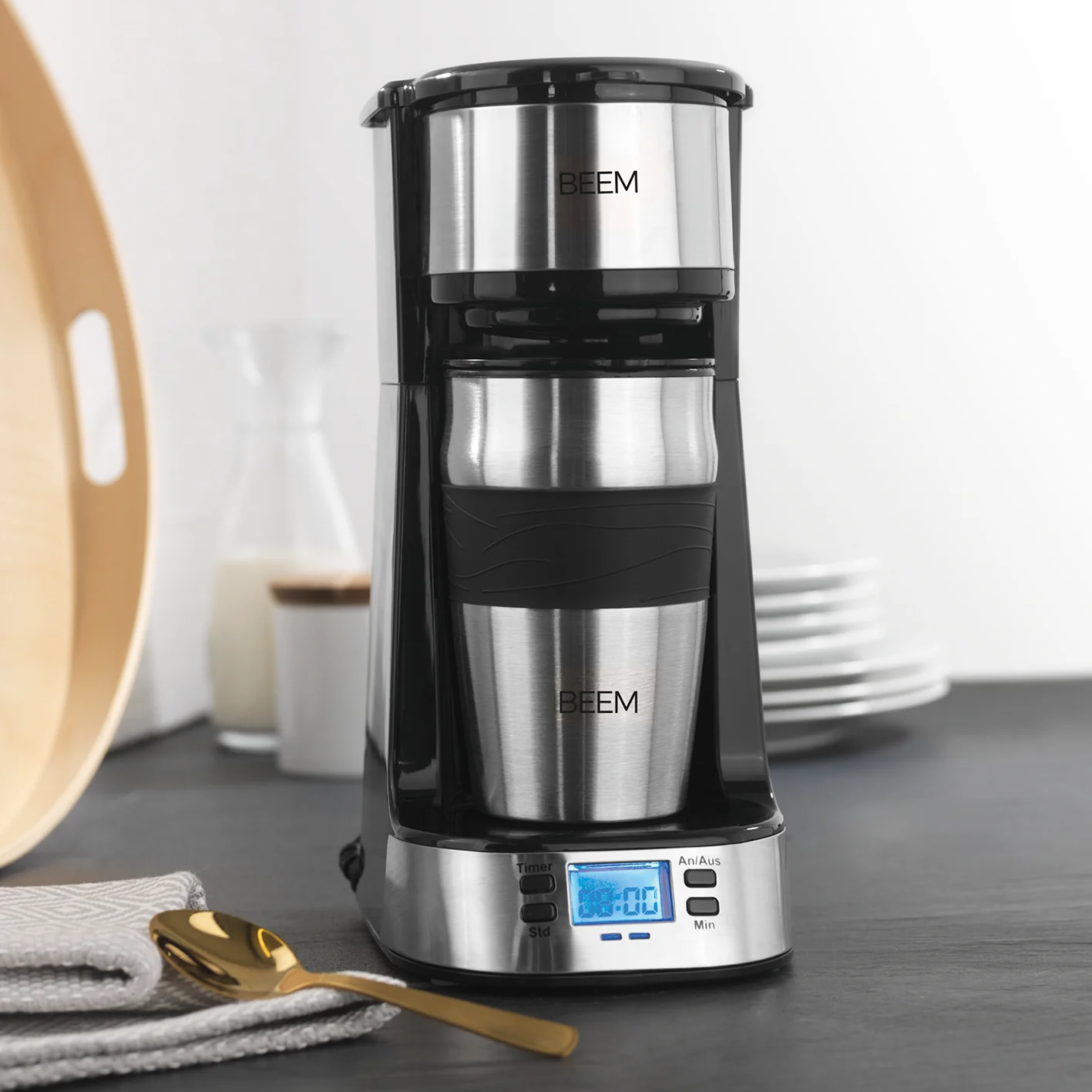 Single-Kaffeemaschine Thermo2Go - 750 Watt - Edelstahl/schwarz - Image 7