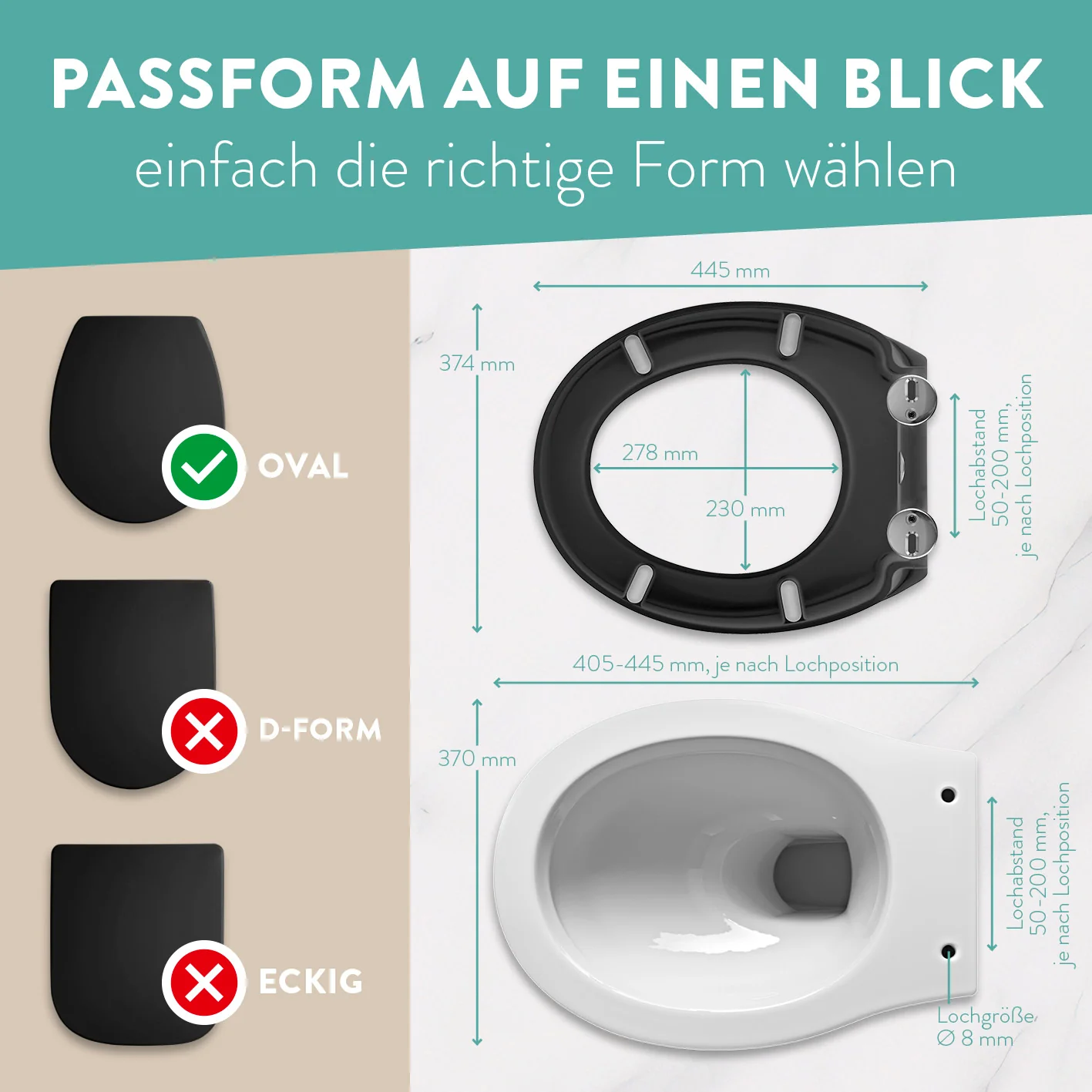 Premium Toilettendeckel - oval - schwarz - Image 7