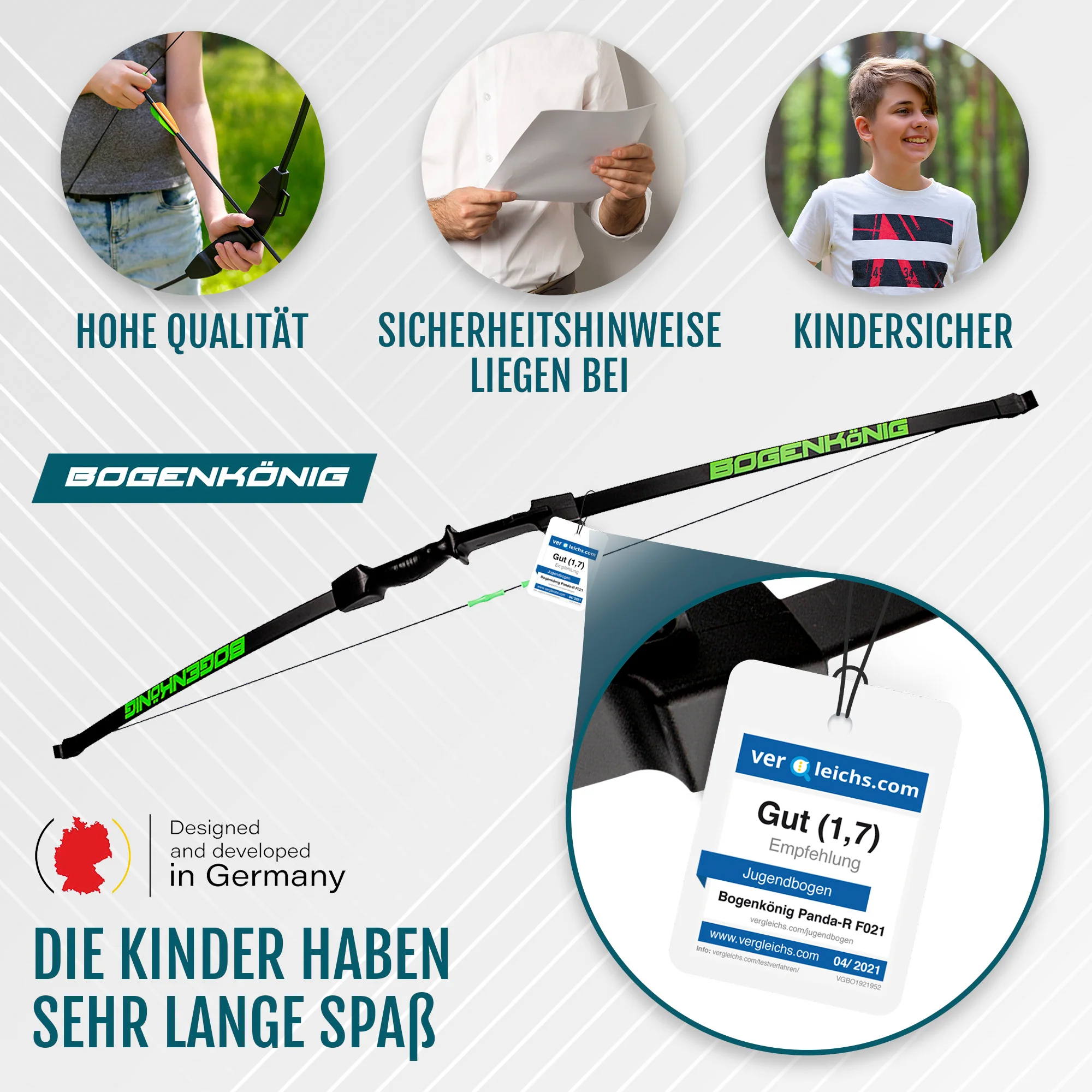 Bogenset mit 4 Pfeilen - ideal für Kinder ab 6 J. - Image 5