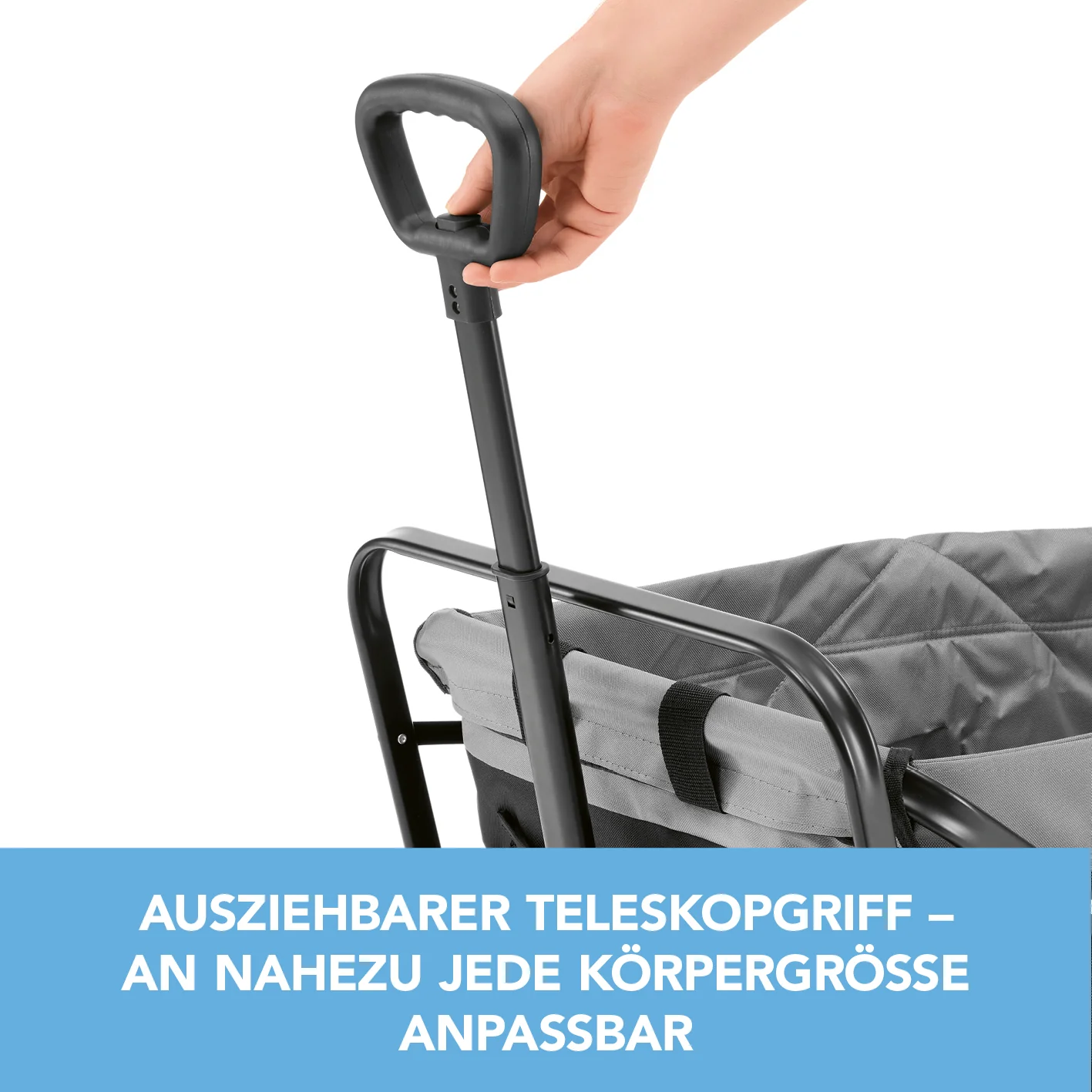 Bollerwagen - faltbar - schwarz/grau - Image 5