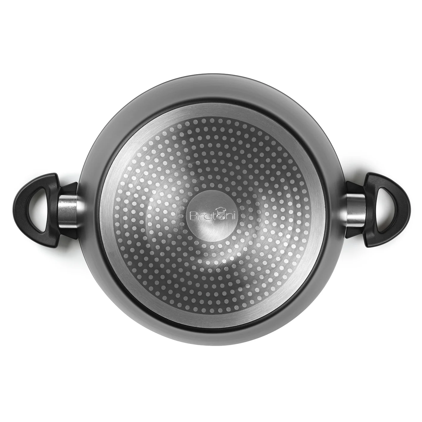 Aluminium-Kochtopf geschmiedet - 20 cm - schwarz - Image 2