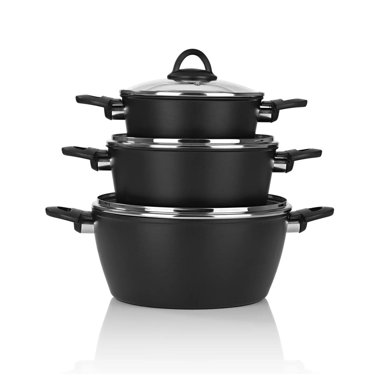 Aluminium-Kochtopf geschmiedet - 20 cm - schwarz - Image 5