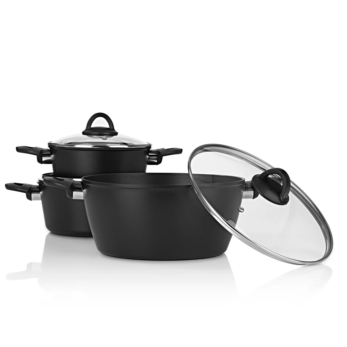 Aluminium-Kochtopf geschmiedet - 20 cm - schwarz - Image 6