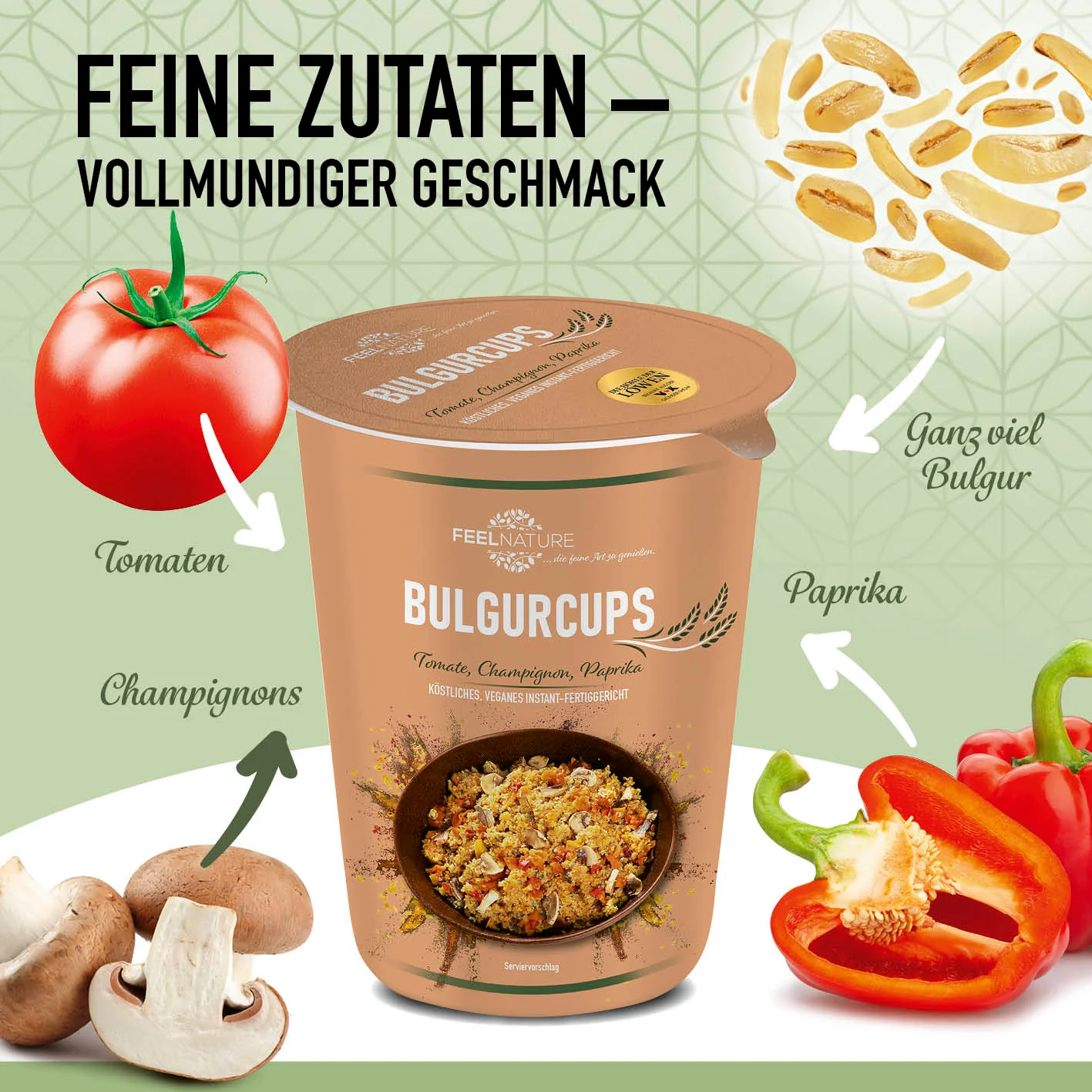 Bulgurcups - 6x Vegetables - Tomate, Champignon & Paprika - Image 3