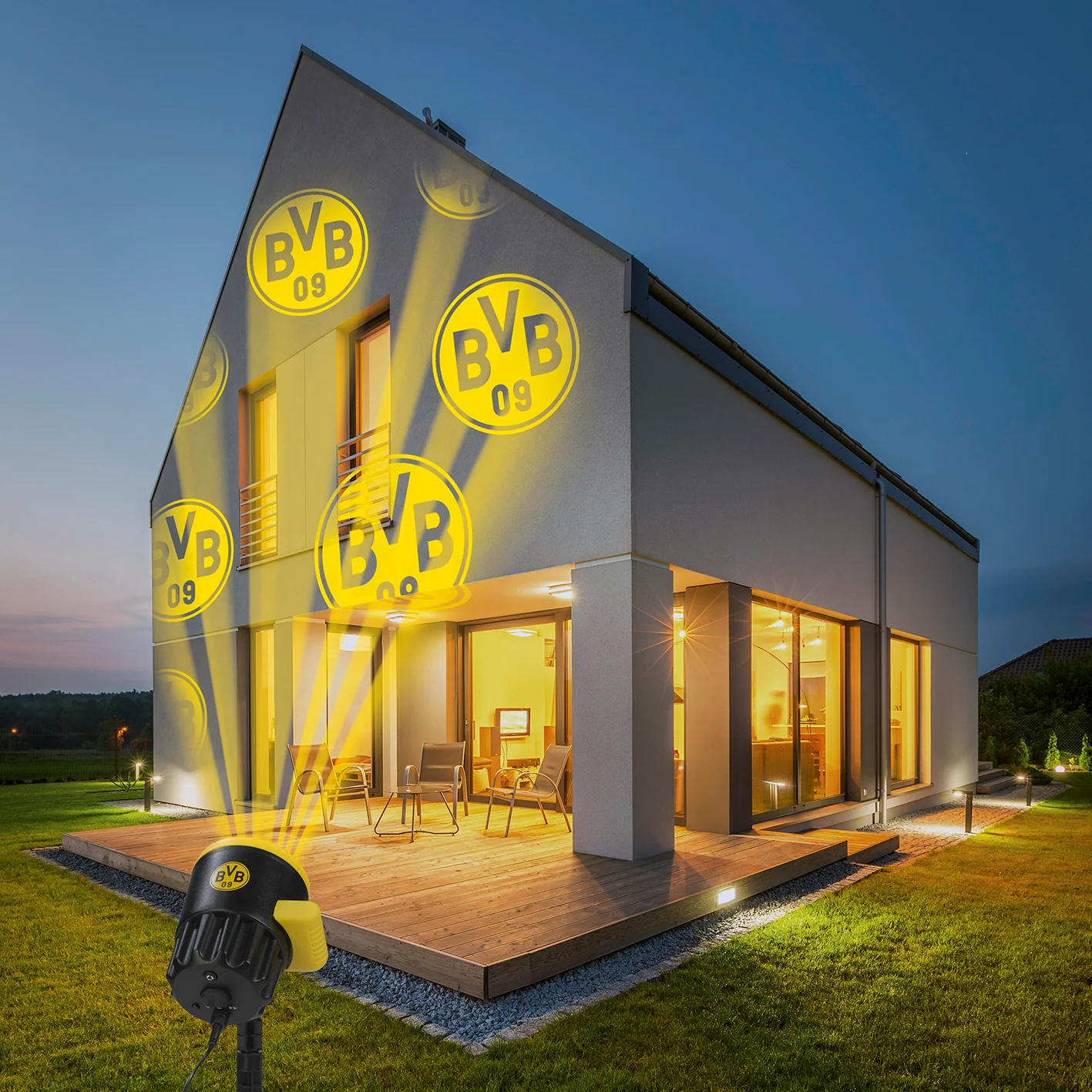 LED-Motivstrahler - Projiziert das BVB-Logo - Für innen & außen - Image 6