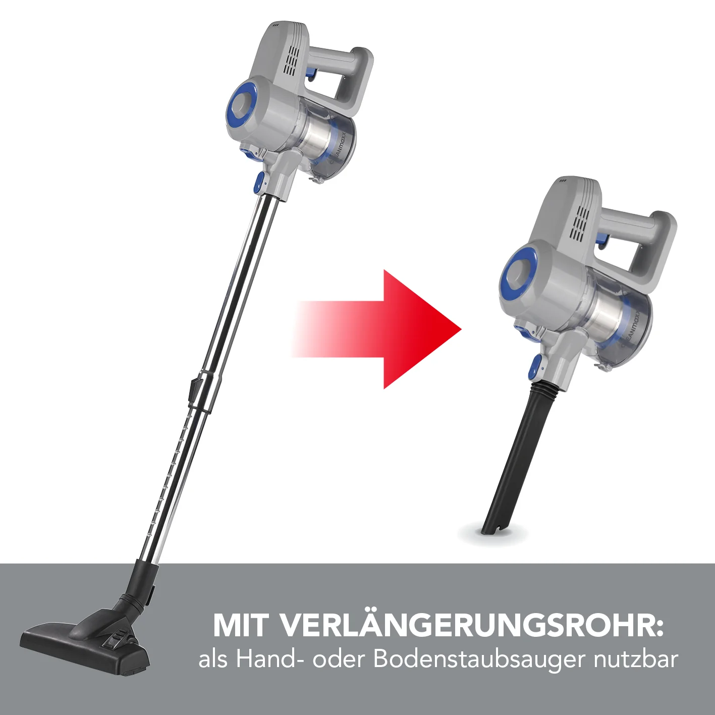 Akku-Zyklon-Staubsauger - hellgrau/blau - Image 4