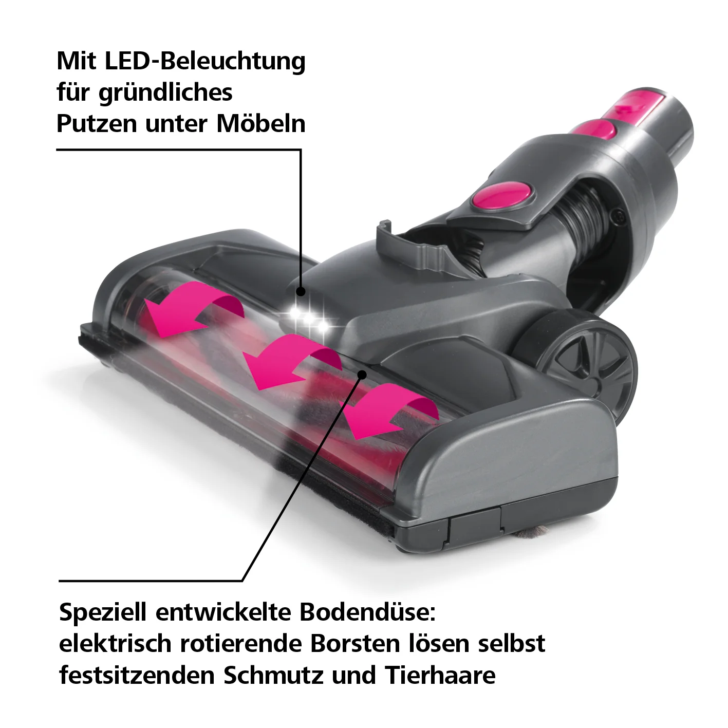 Akku-Zyklon-Staubsauger - anthrazit/pink - Image 4