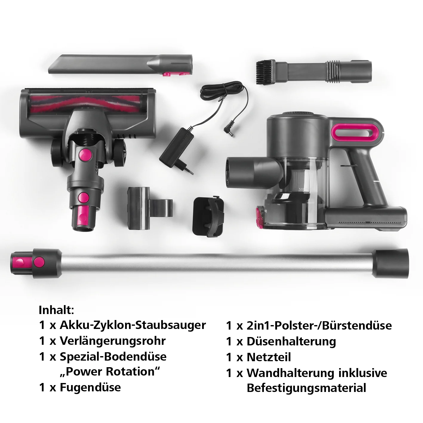 Akku-Zyklon-Staubsauger - anthrazit/pink - Image 5