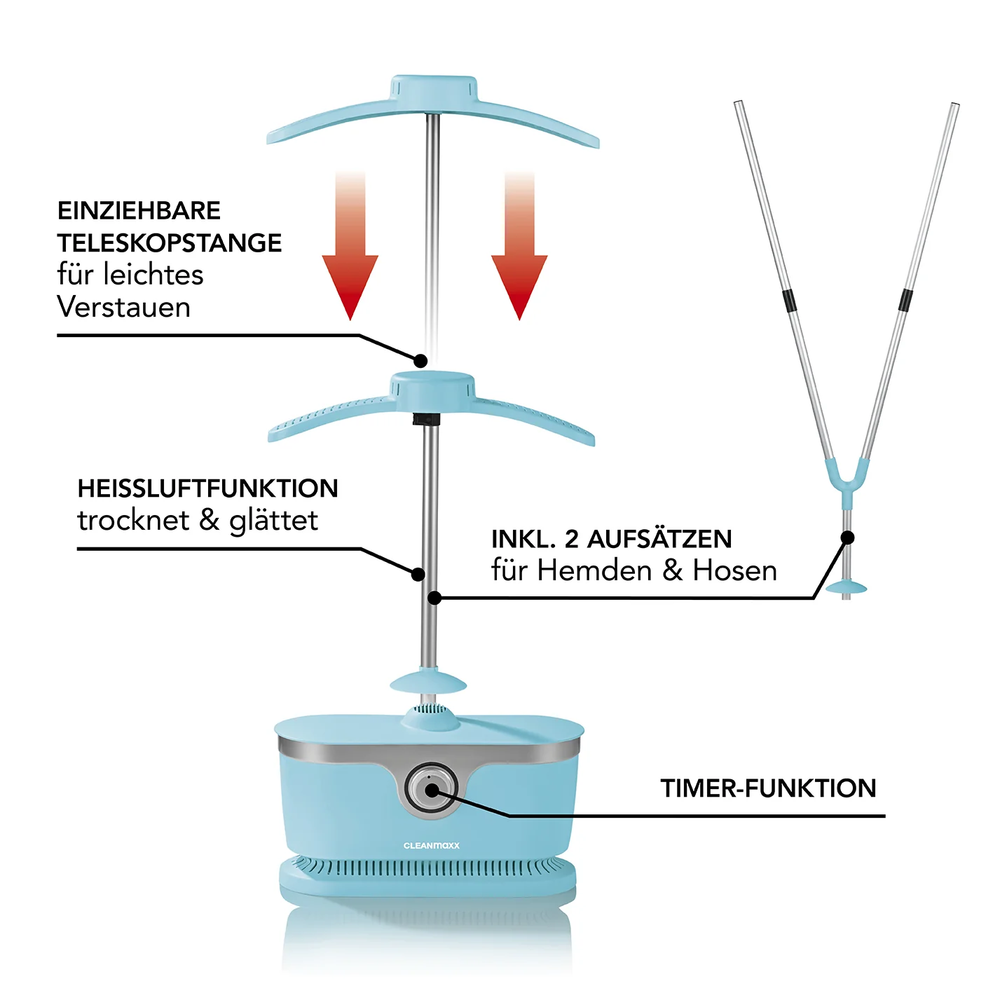Hemdenbügler PRO mit Hosenaufsatz - Blau - Image 6
