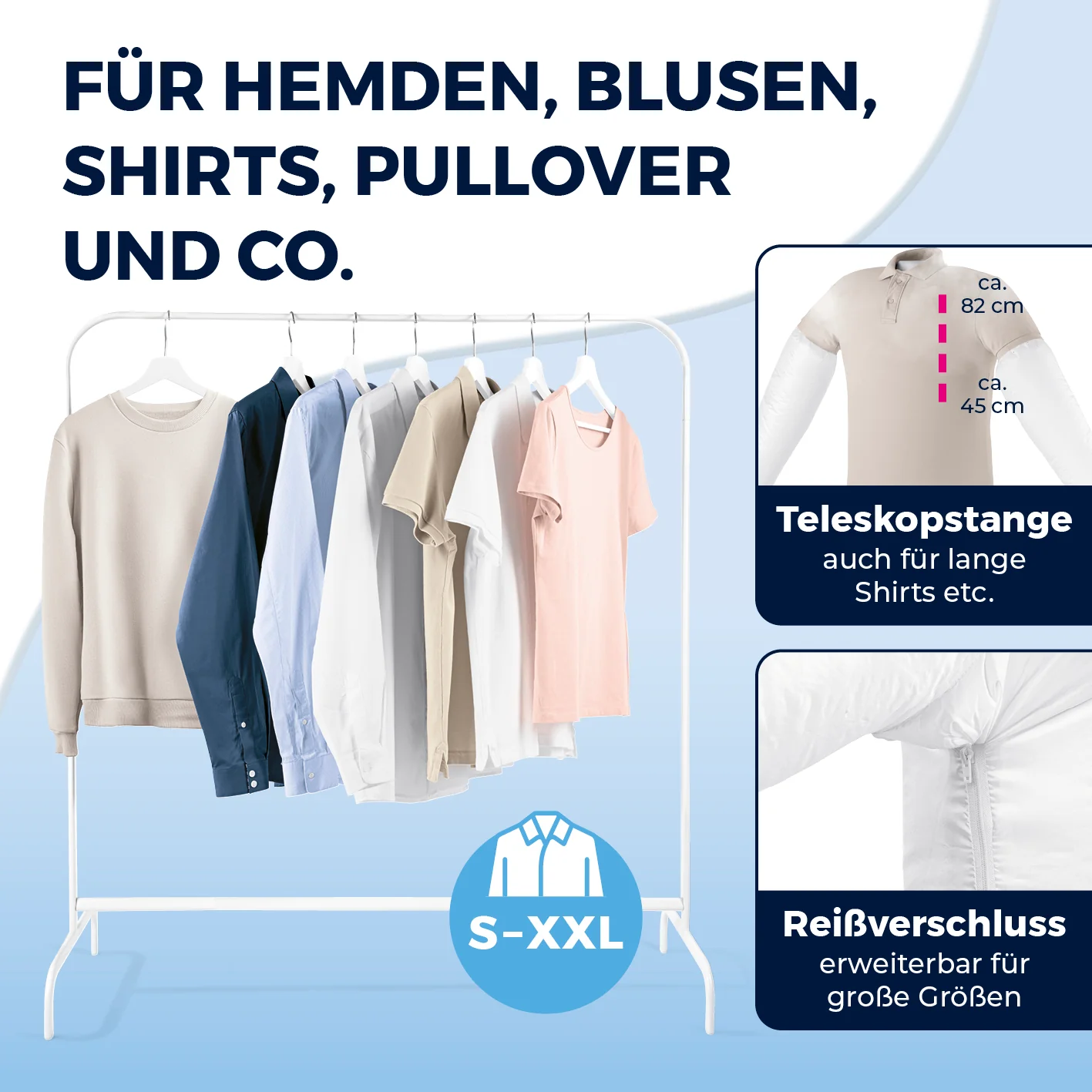 Hemdenbügler PRO STEAM - Weiß - Image 7